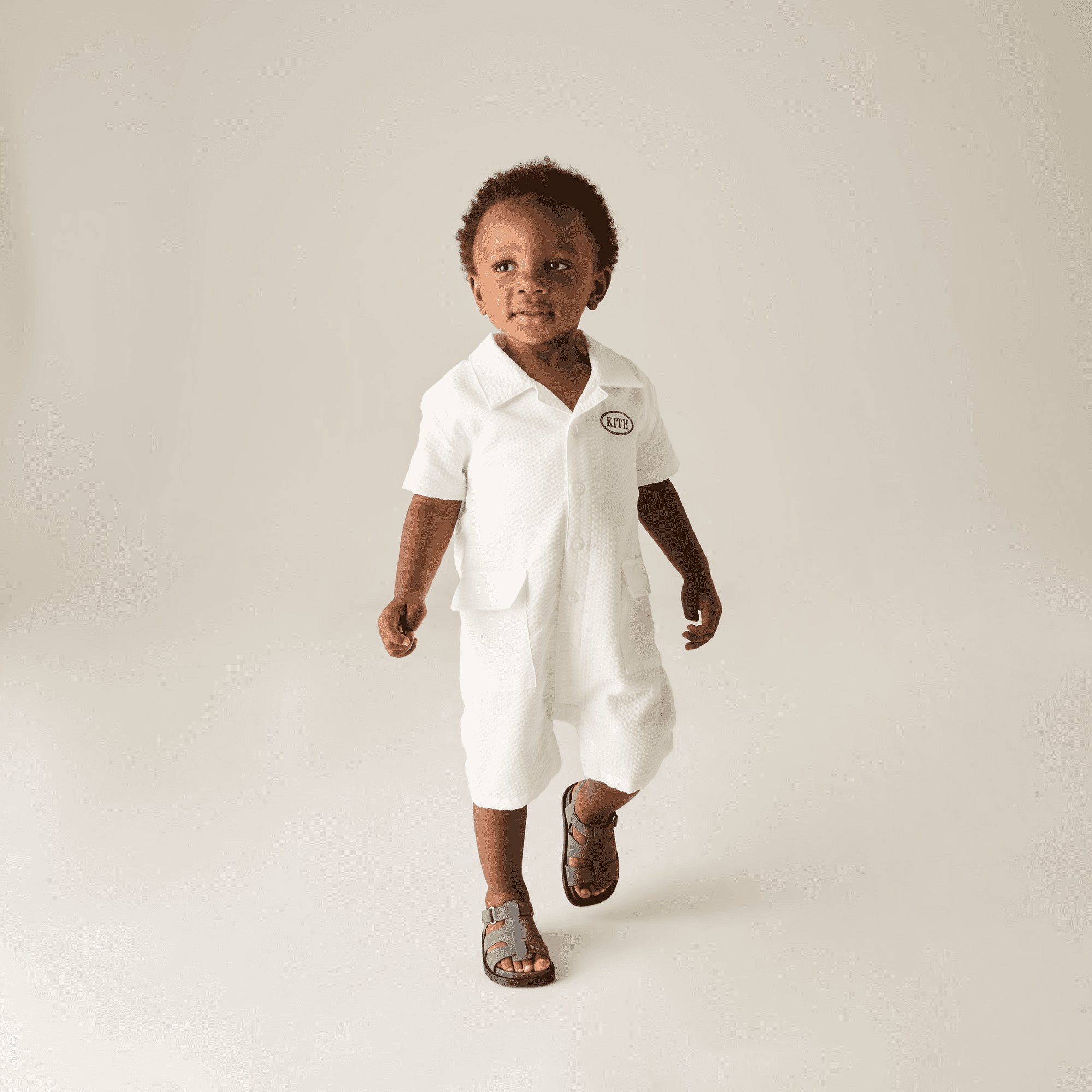 Kith Baby Seersucker Belmont Shortall - Silk — Image 4