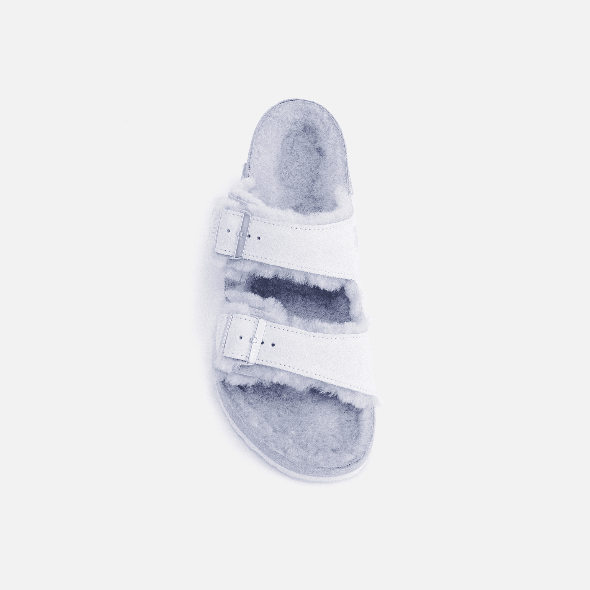Kith Women for Birkenstock Arizona Shearling - Pearl Blue / Marshmallow — Image 4