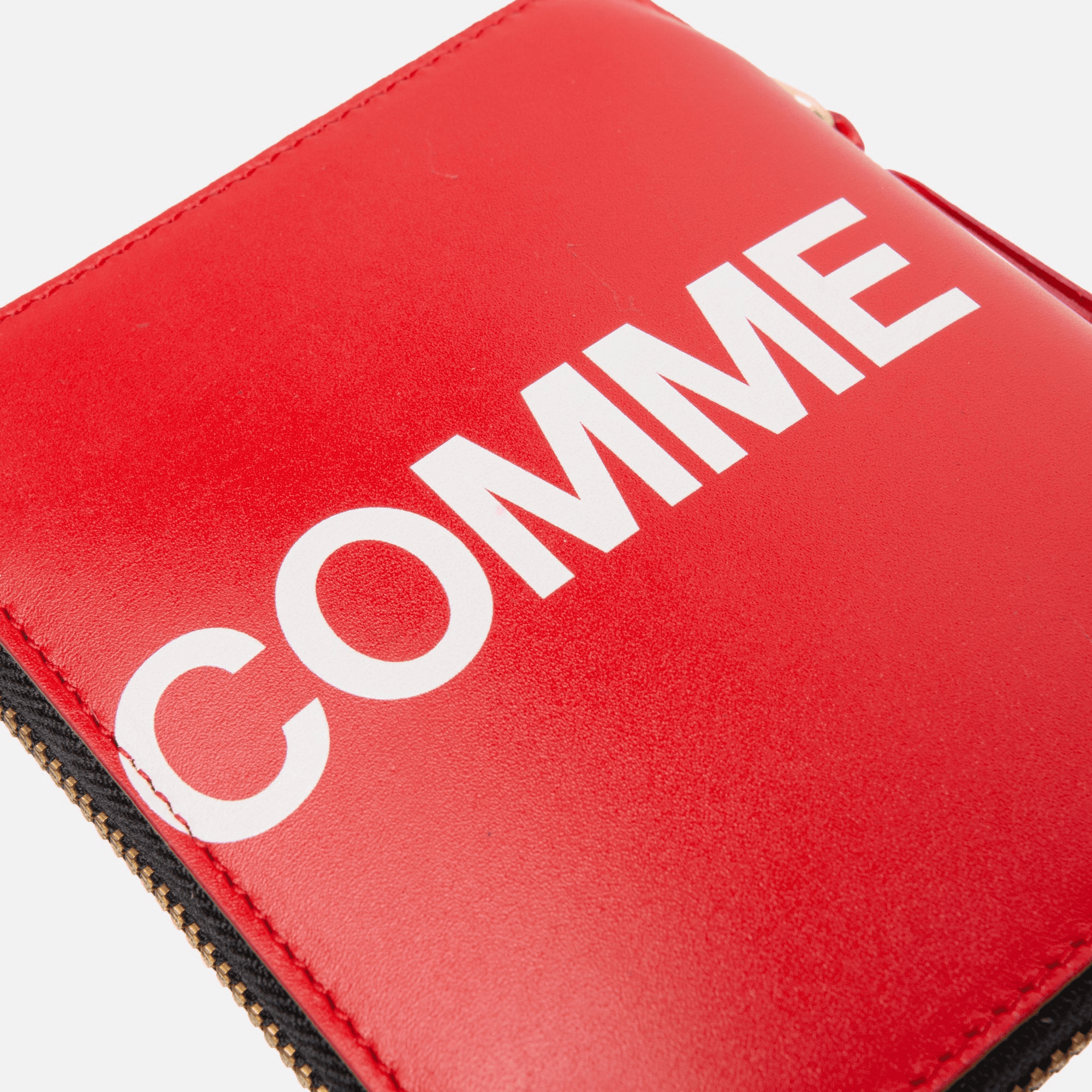 CDG Pocket Zip Around Wallet Huge Logo - Red — Image 2