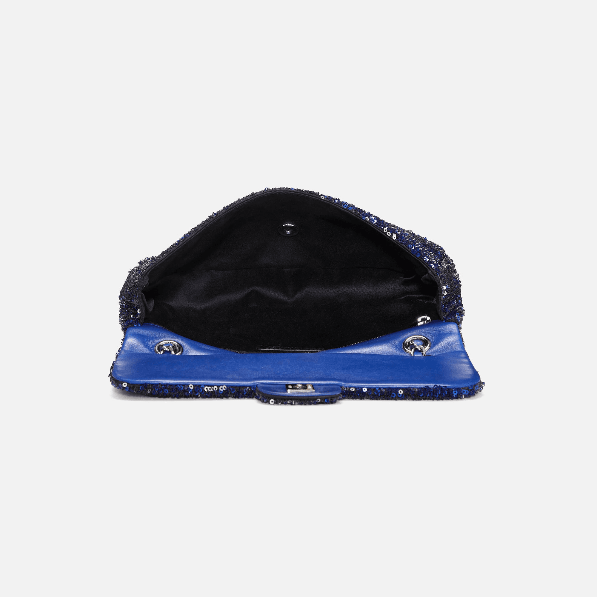 WGACA Chanel Sequin Half Flap 10" - Blue — Image 5