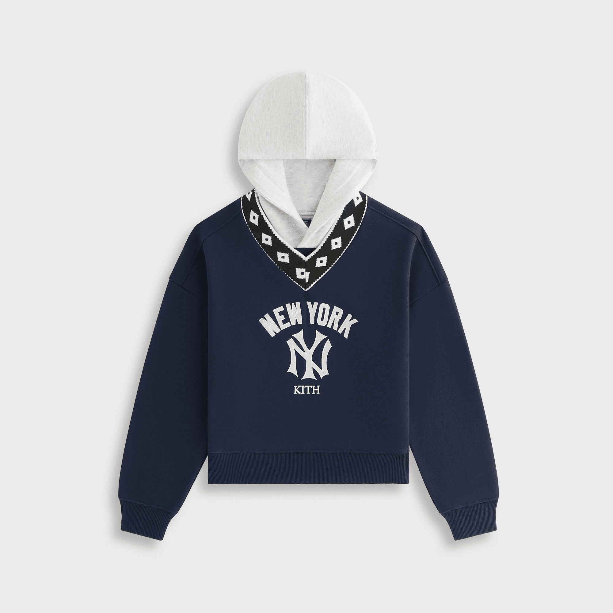 Kith Kids for the New York Yankees Combo Lewis V-Neck Hoodie - Nocturnal