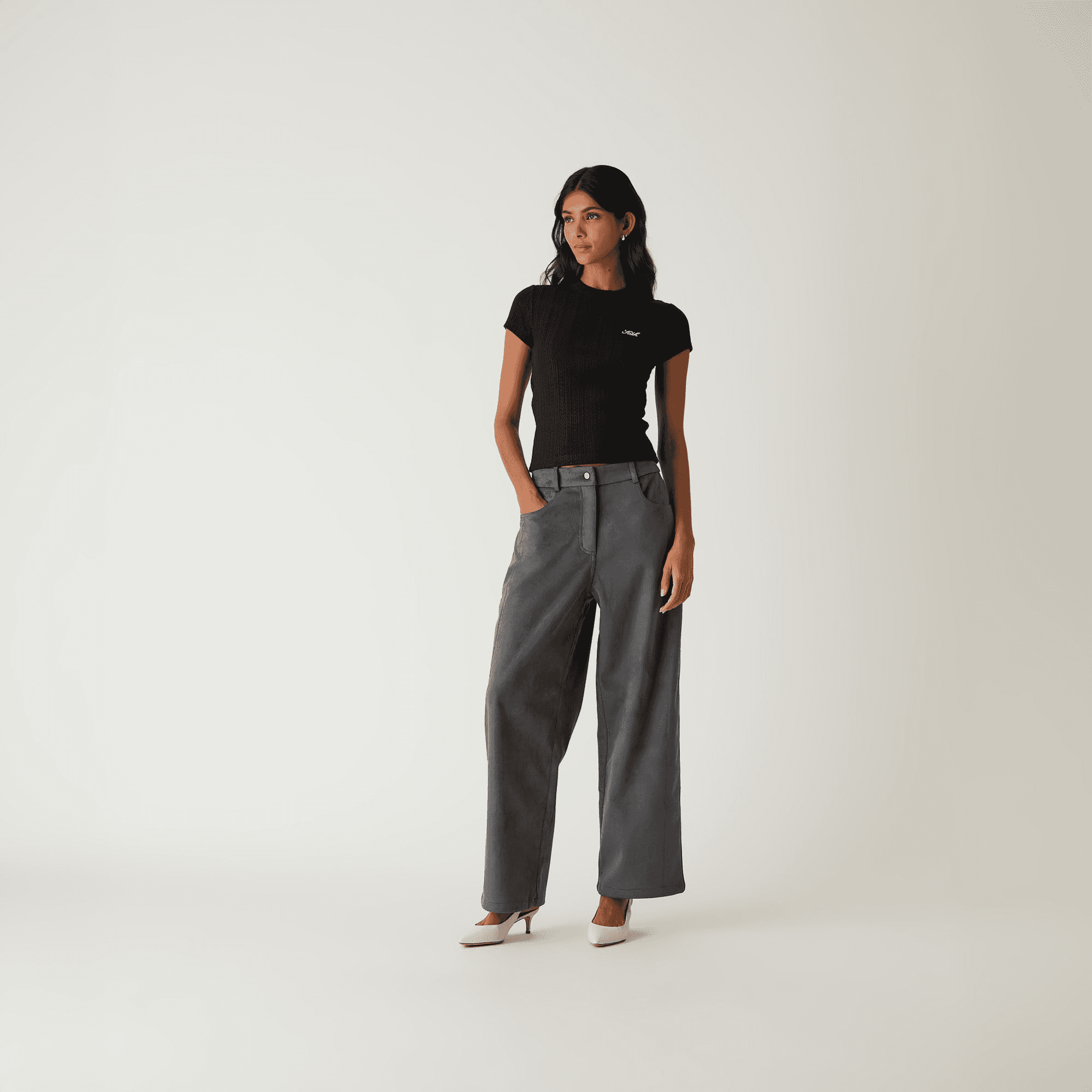 Kith Women Miren Microsuede Five Pocket Pant - Asteroid — Image 7