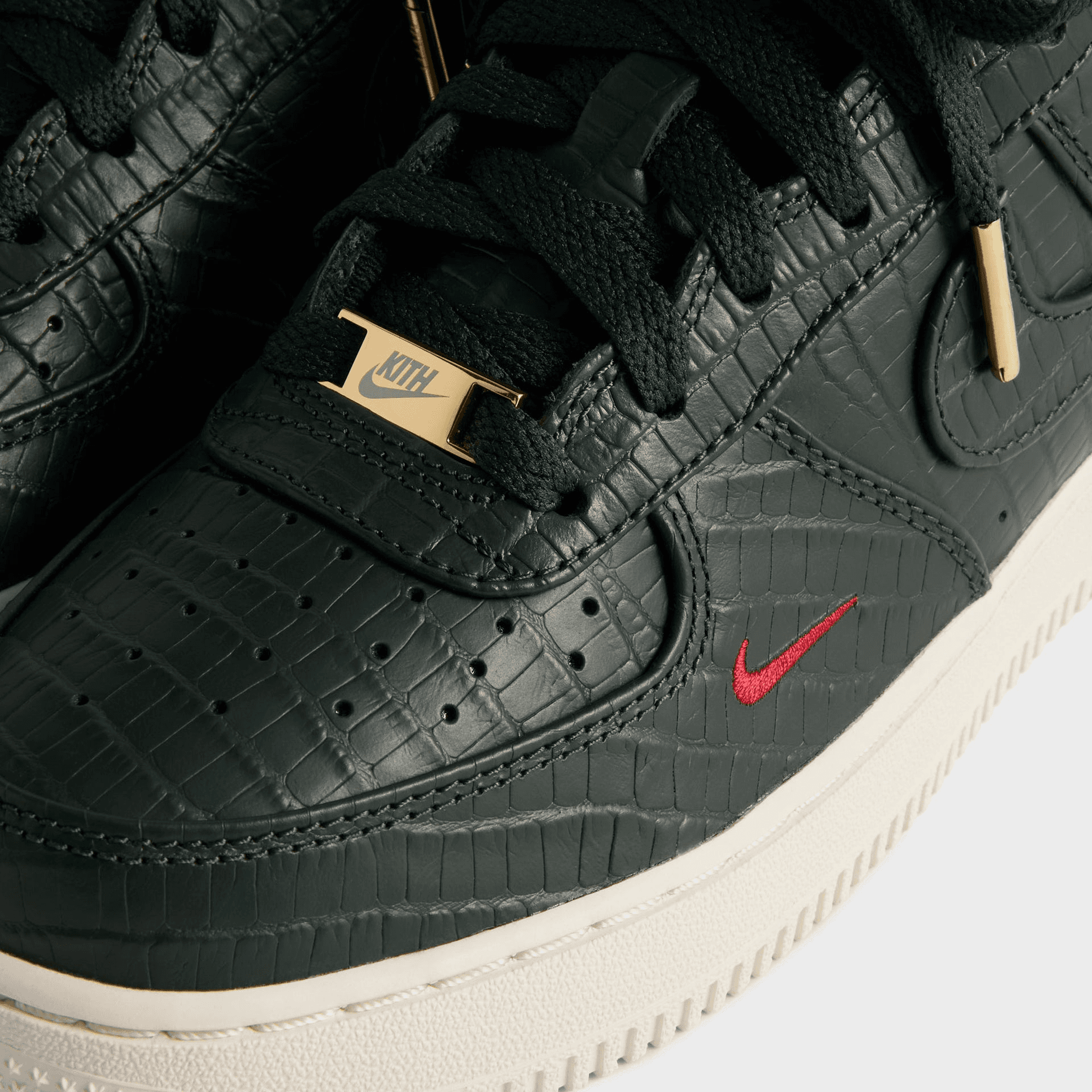 Kith for Nike GS Air Force 1 - Black Spruce / Phantom / Varsity Red — Image 2