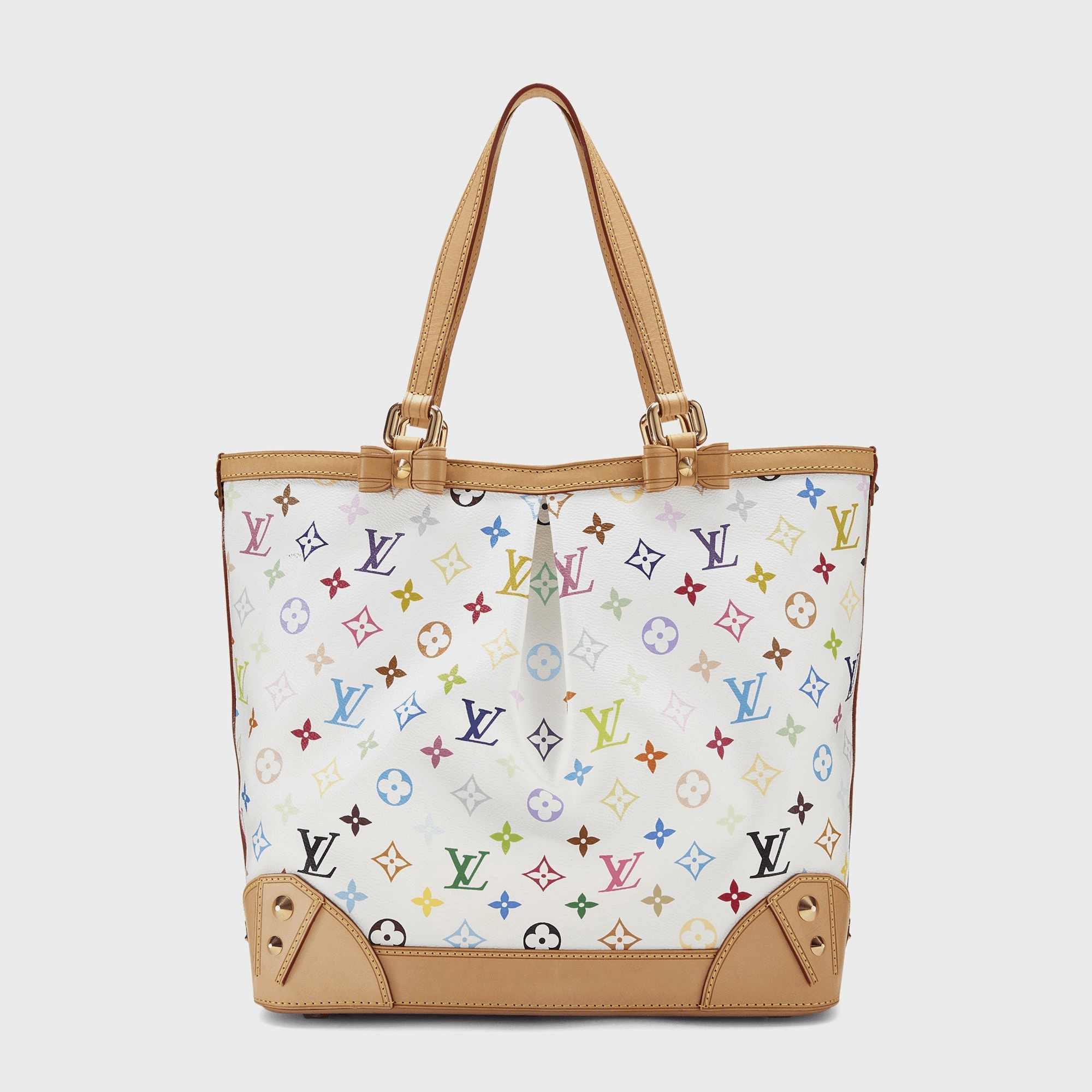 WGACA White Monogram Multicolore Sharleen MM Bag - White — Image 2