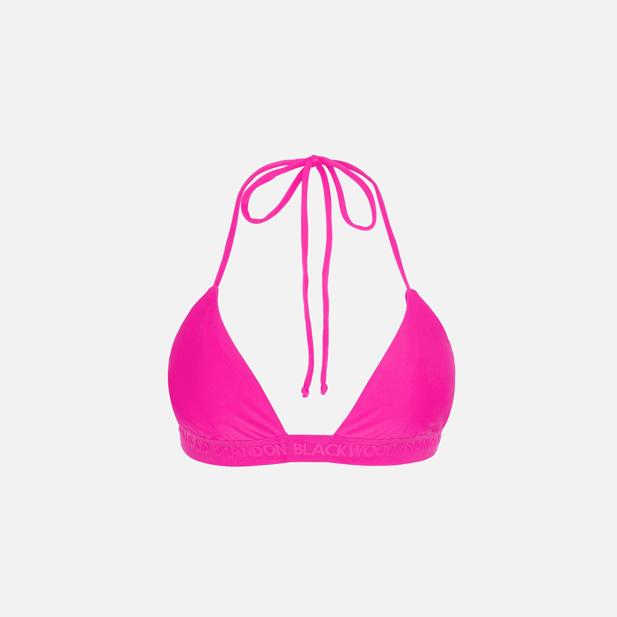 Brandon Blackwood Logo Halter Bikini Top - Hot Pink