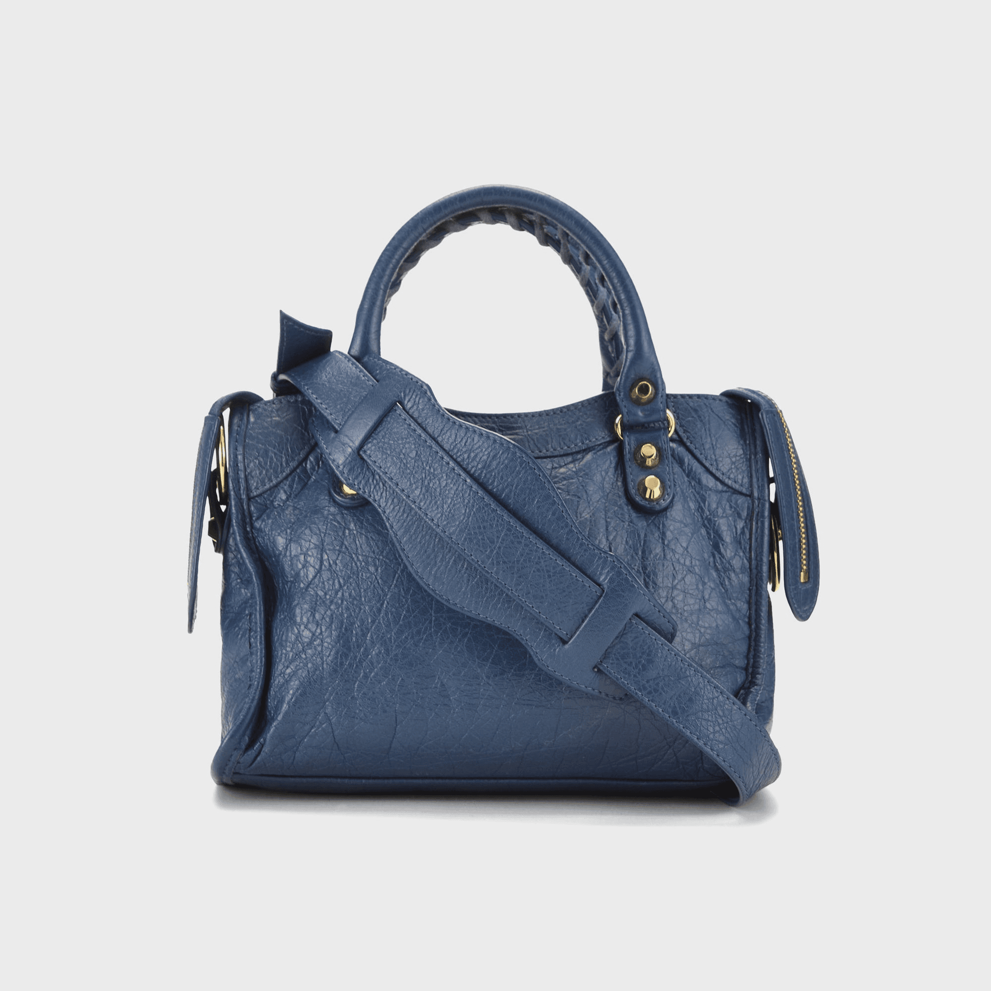 WGACA Balenciaga Agneau Classic City Bag Mini - Blue — Image 3
