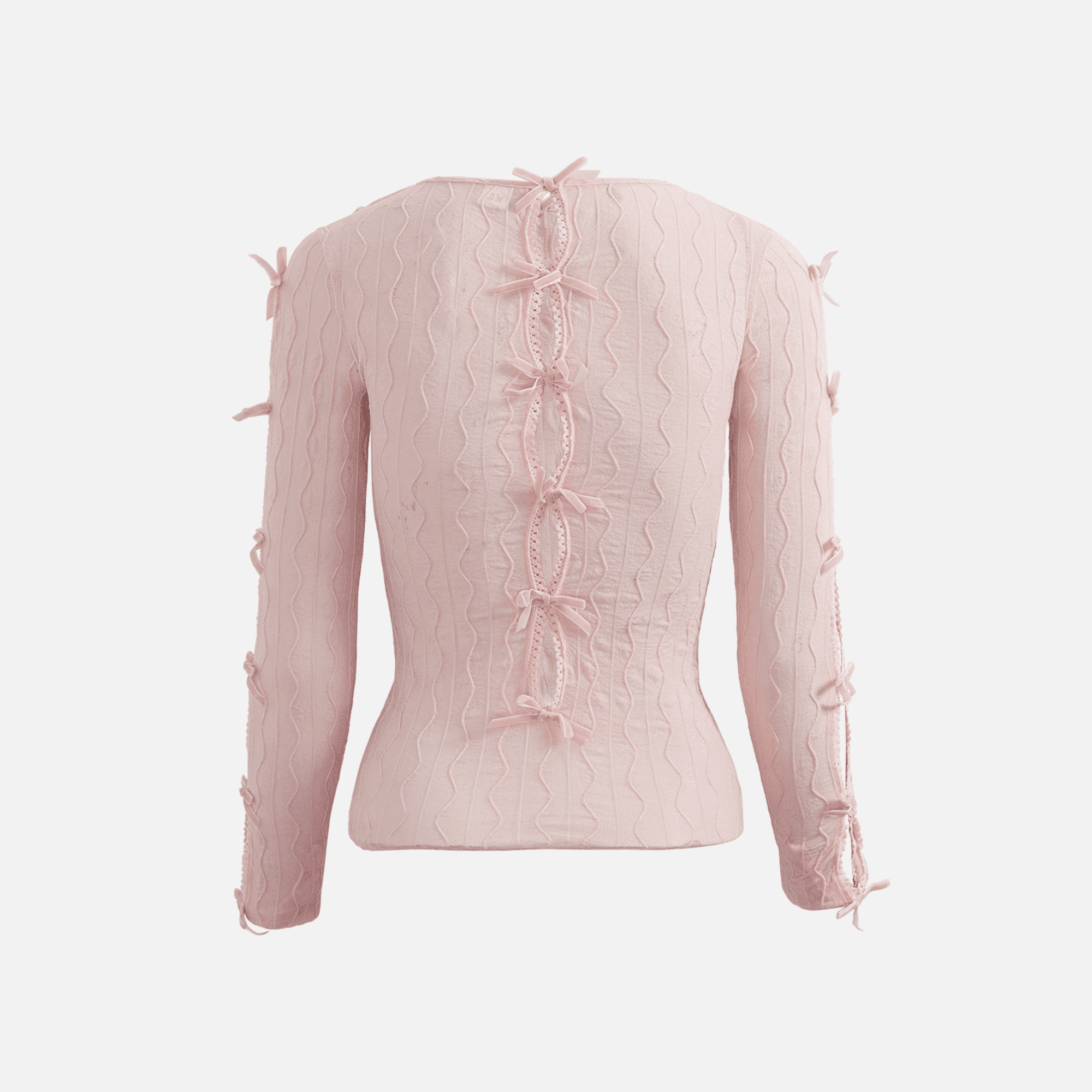 Second Skin Ross Bow Mockneck Top - Icy Pink — Image 2