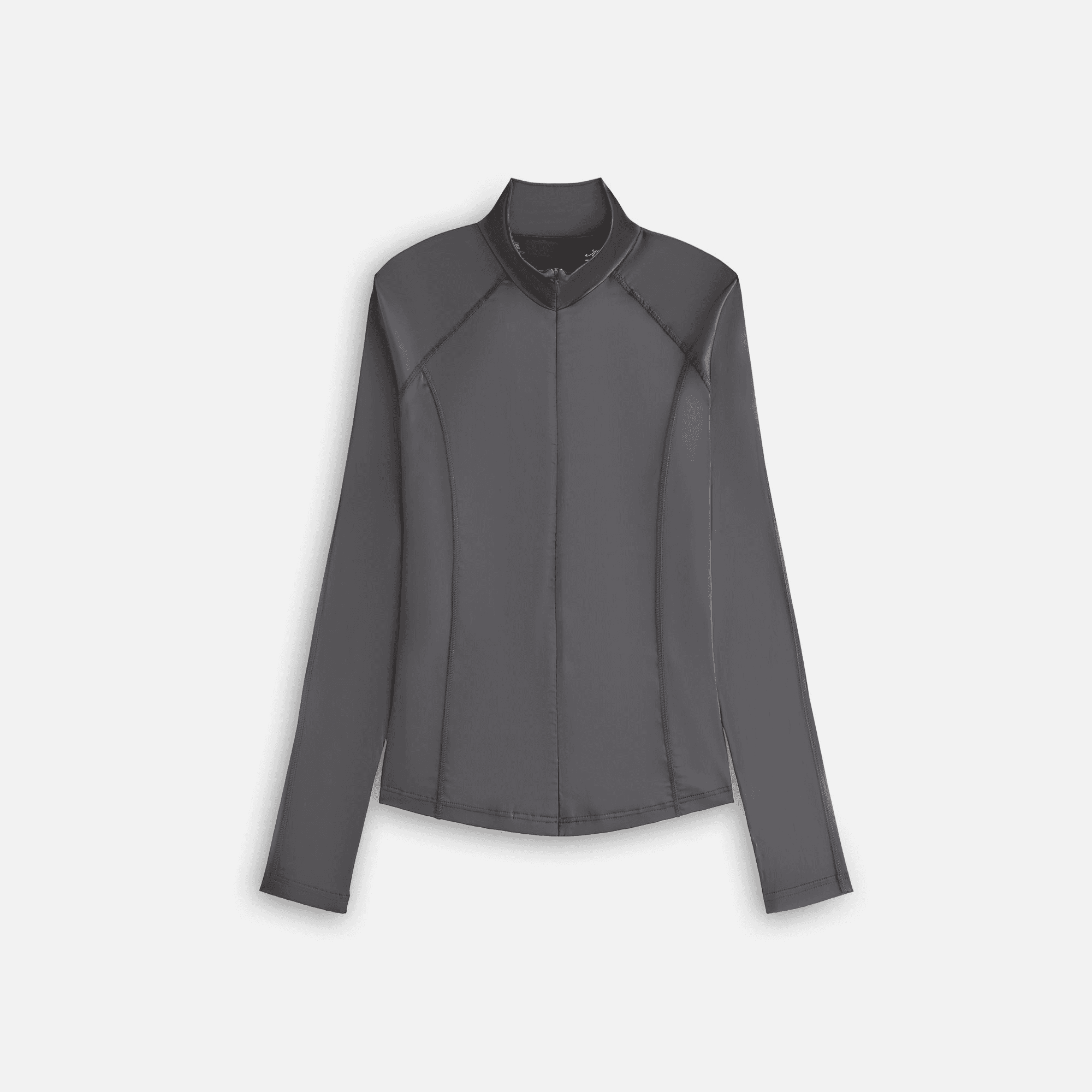 Kith Women Alida Stretch Satin Zip Top - Void