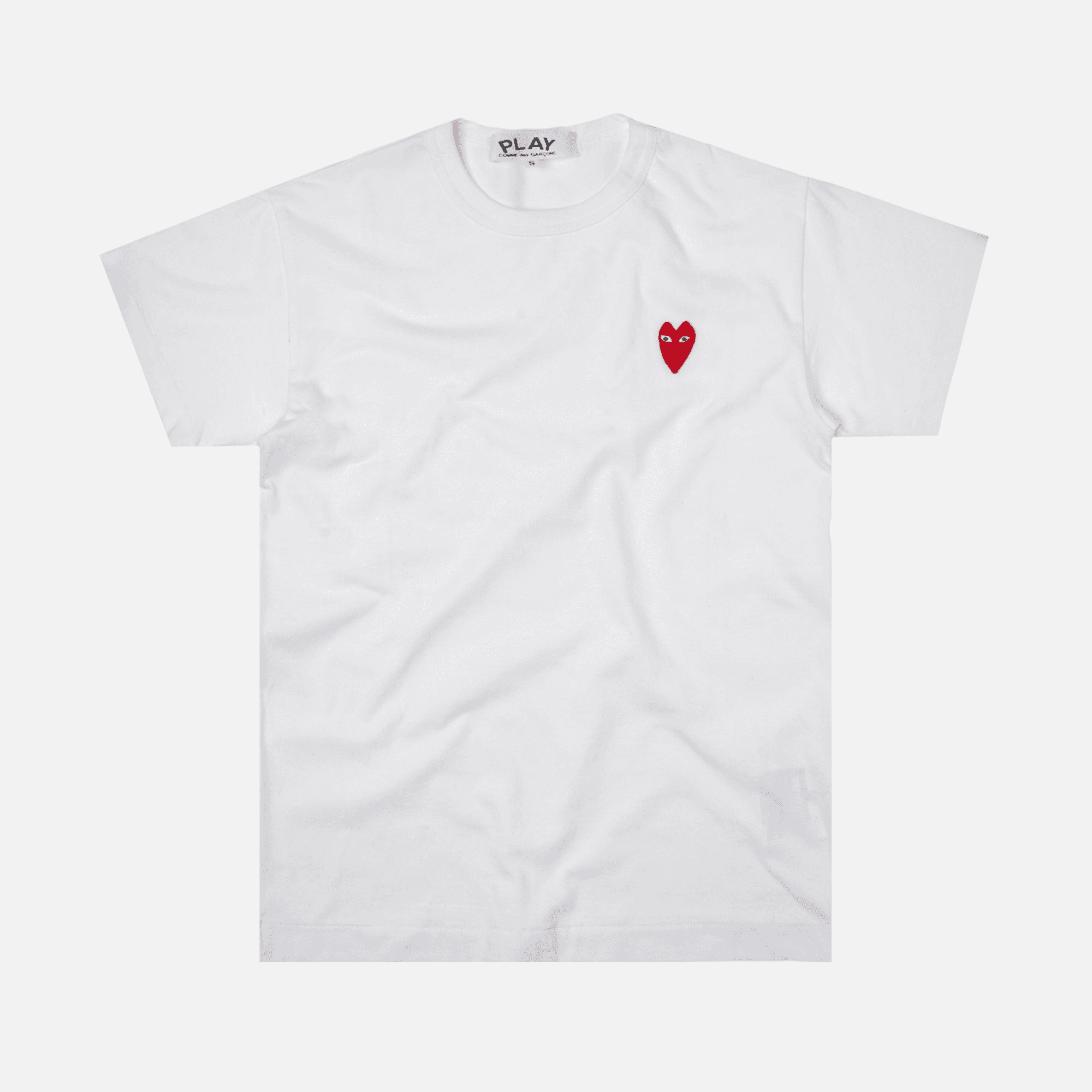 Comme des Garçons Play Red Heart Tee - White