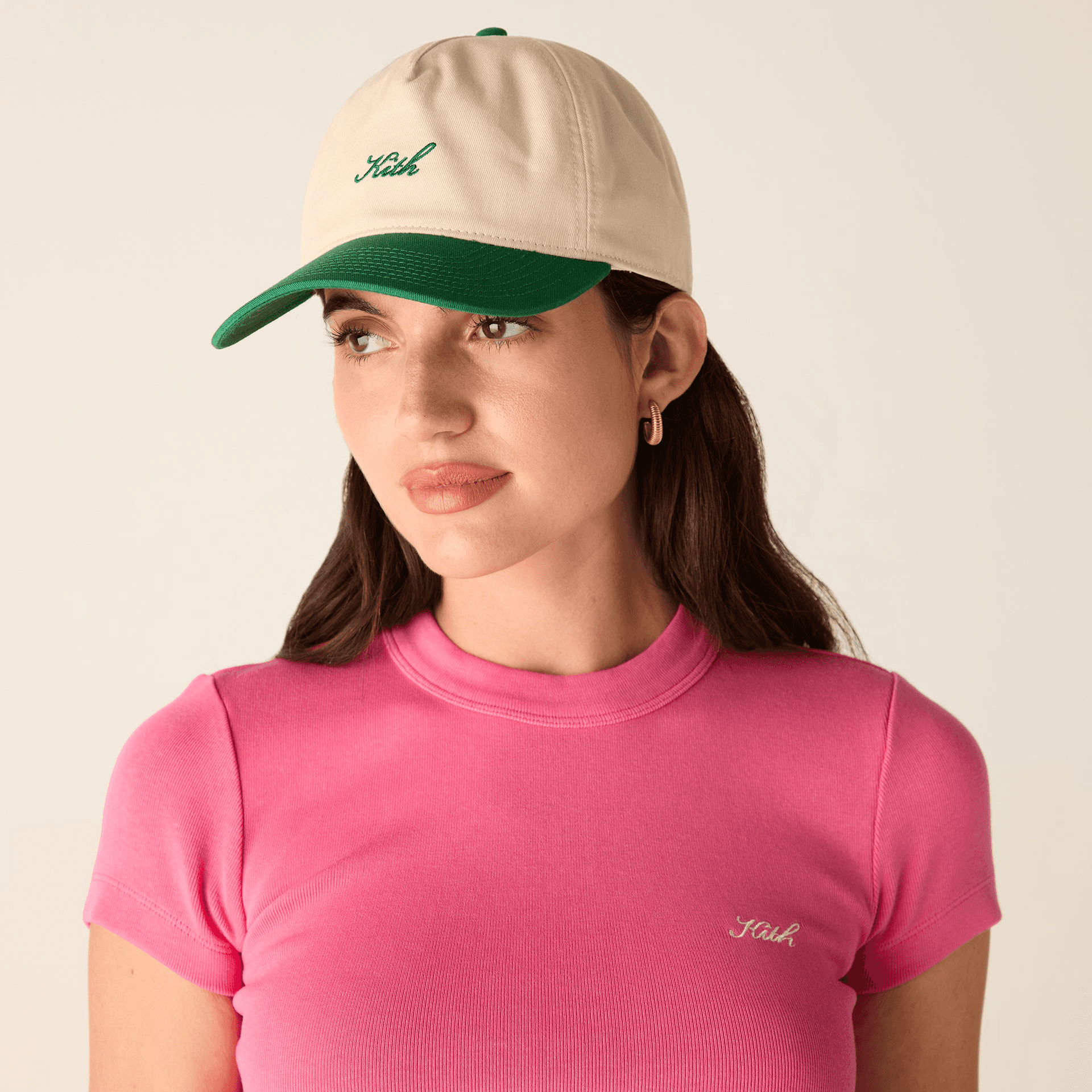 Kith Women Two-Tone Cotton Twill Pinch Crown Cap - Newt — Image 4