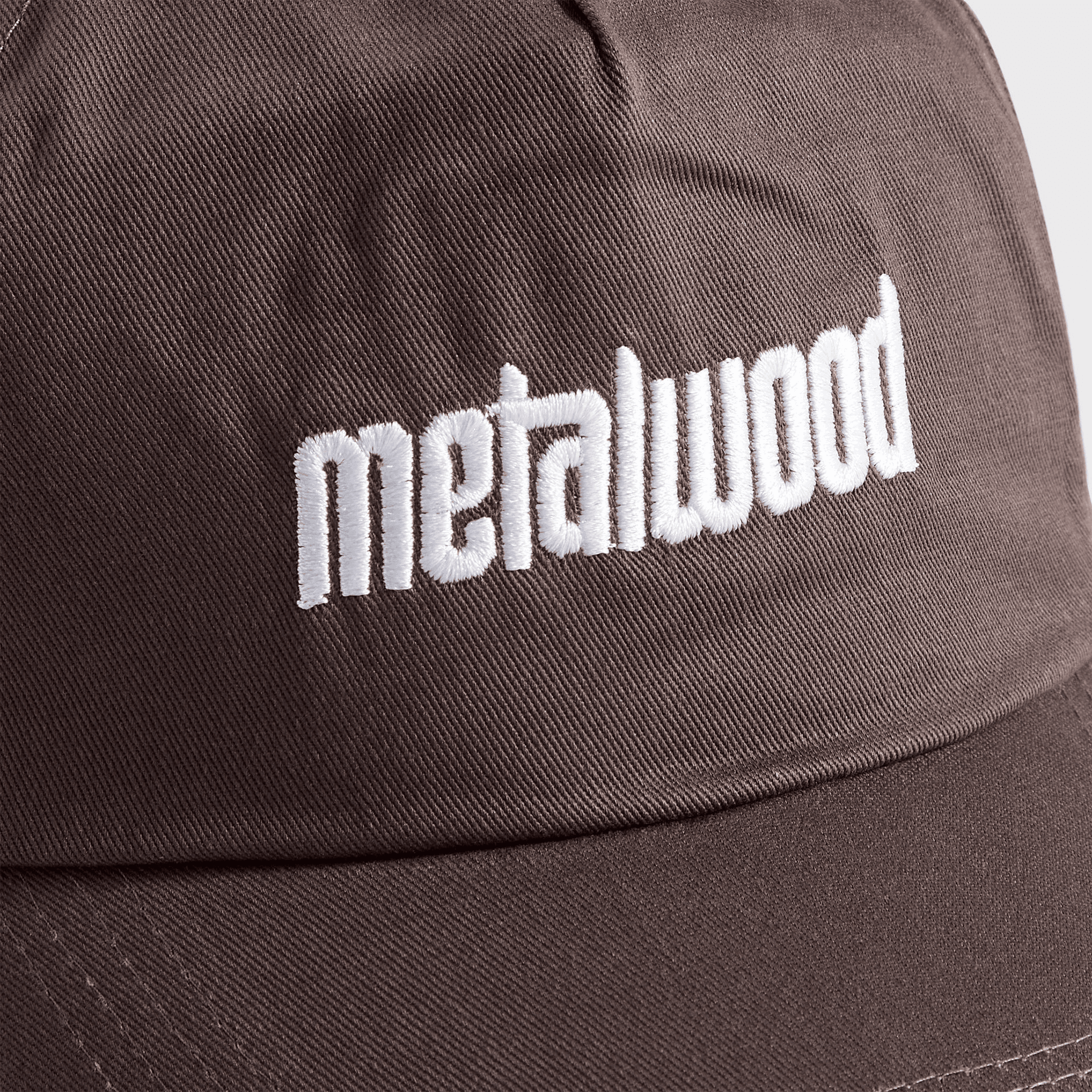 Metalwood Metal Logo 5 Panel Cap - Brown — Image 2