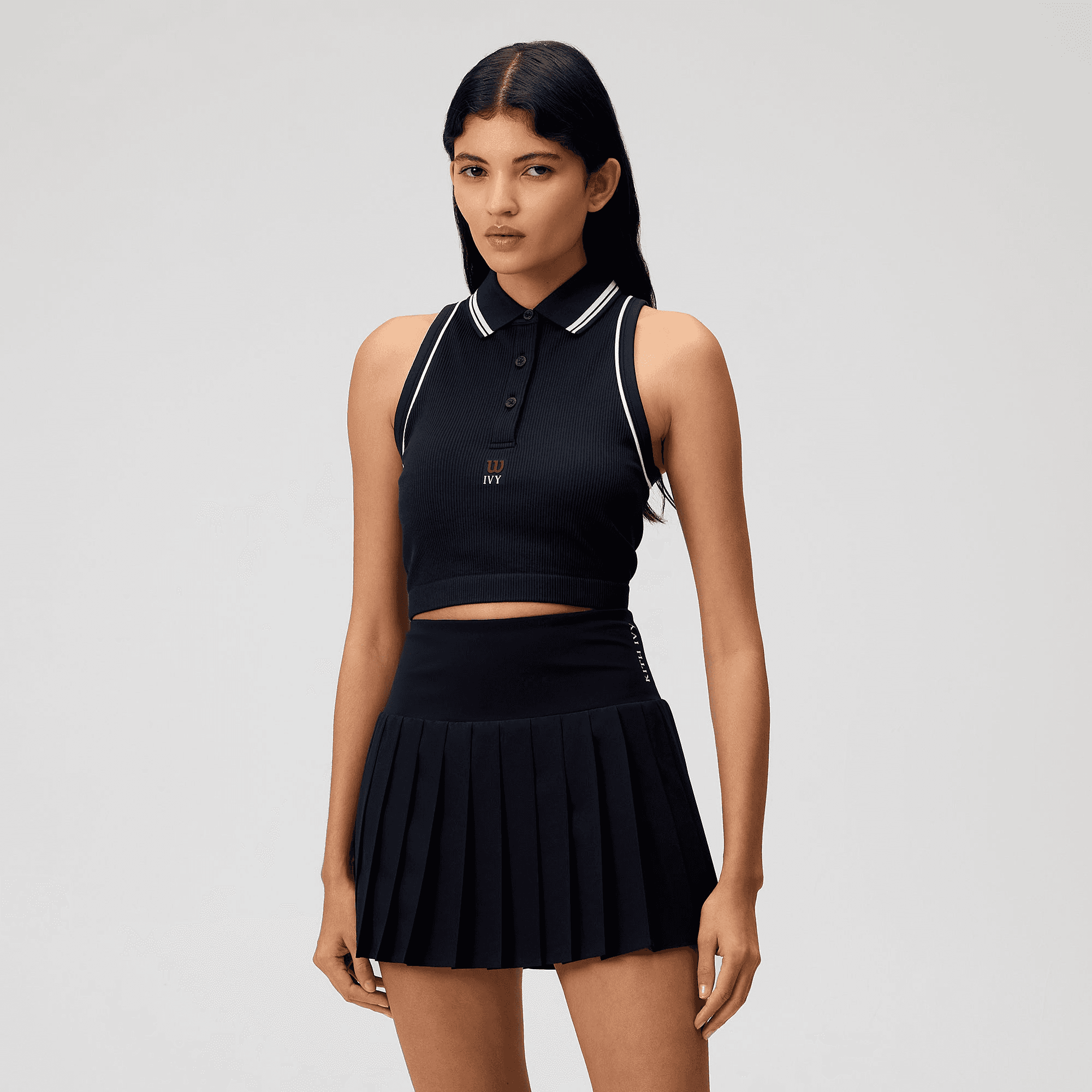 Kith Ivy for Wilson Women's Topspin Seamless Polo - Black — Image 4