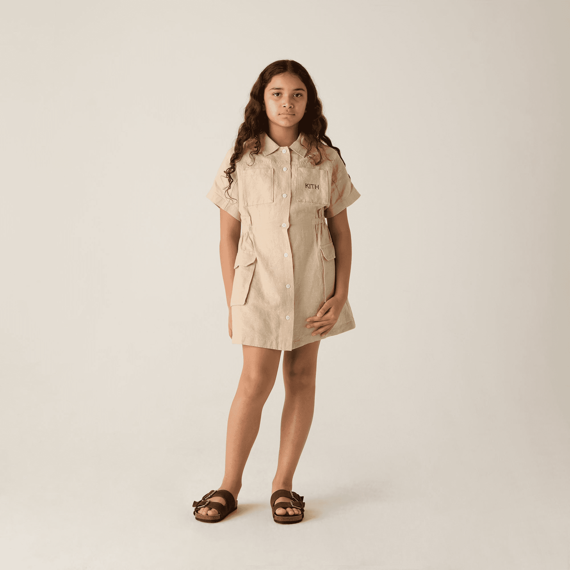 Kith Kids Bella Utility Dress - Canvas — Image 6