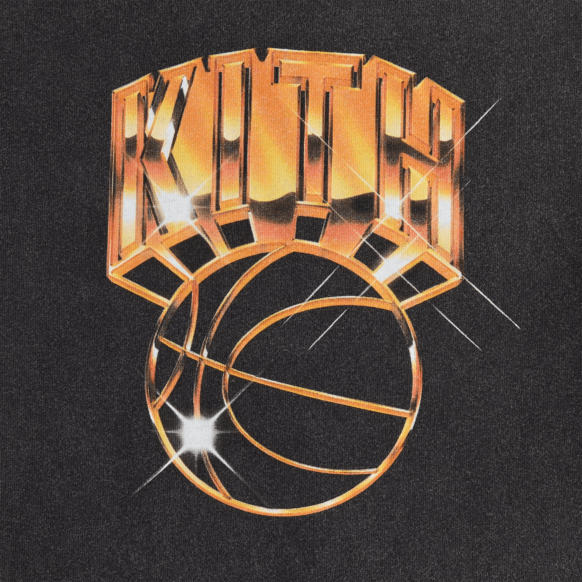 Kith Kids for the New York Knicks Gold Vintage Tee - Black — Image 4