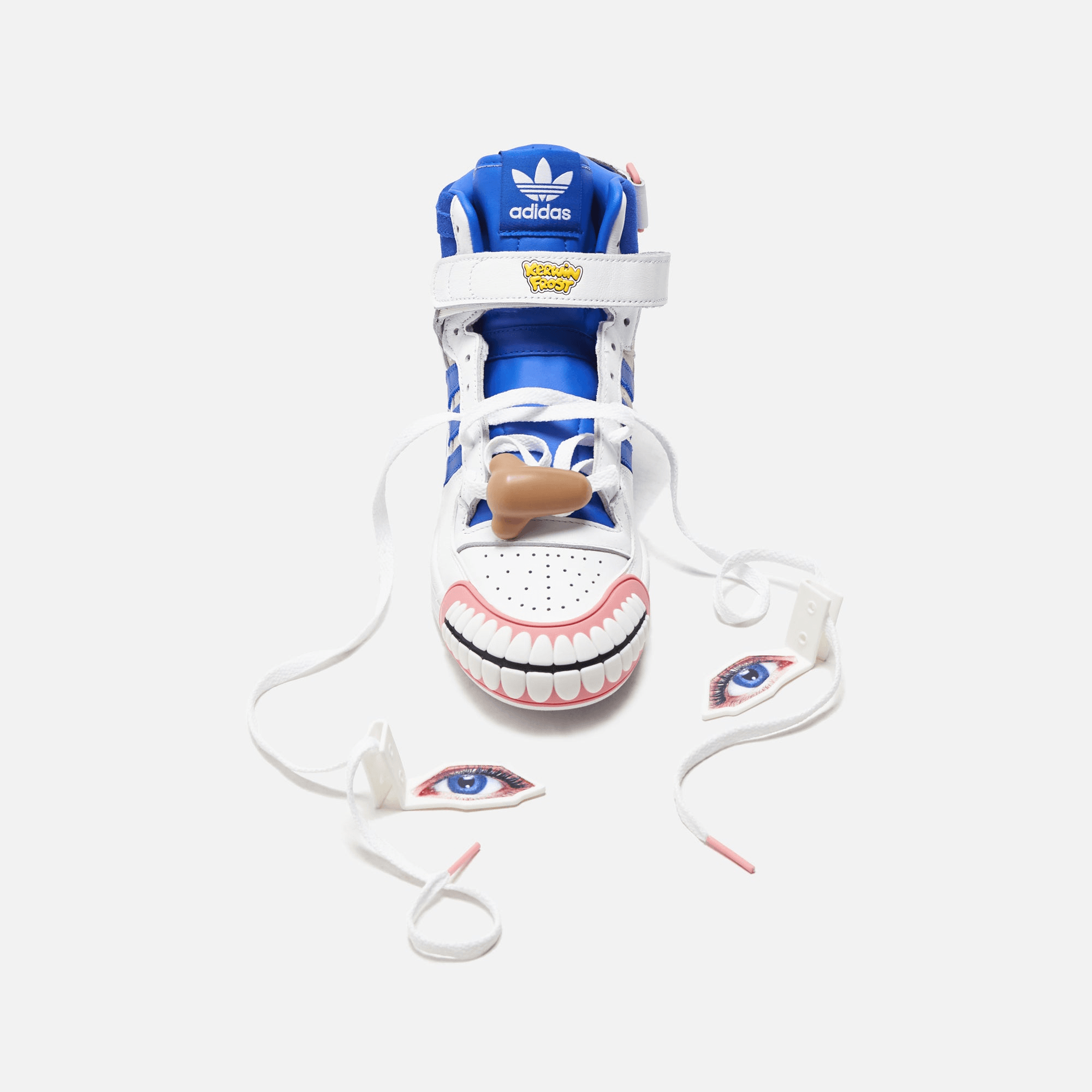 adidas Consortium x Kerwin Frost Forum Hi Humanchives - White / Bold Blue / Yellow — Image 7