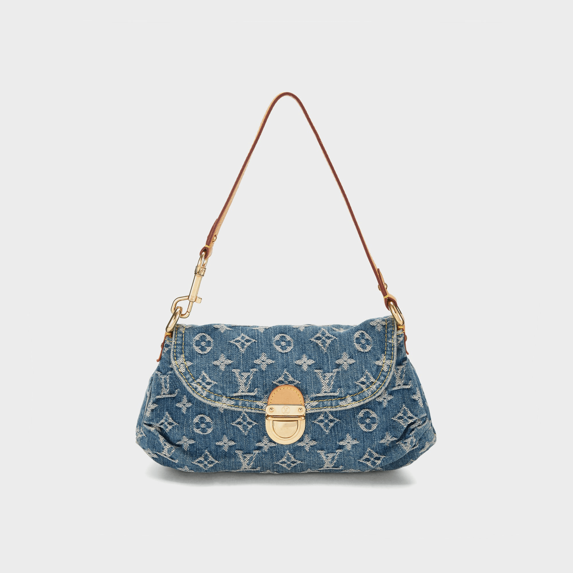 WGACA Louis Vuitton Denim Pleaty Mini - Blue