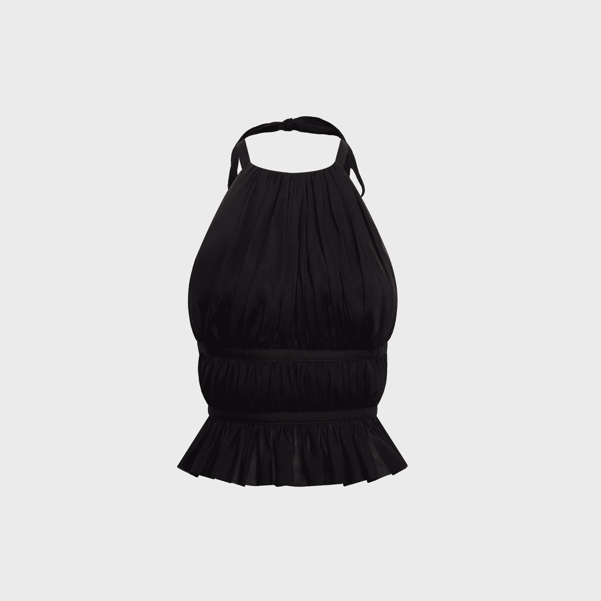 Tae Park Chiffon Wrap Top - Black - Image 1