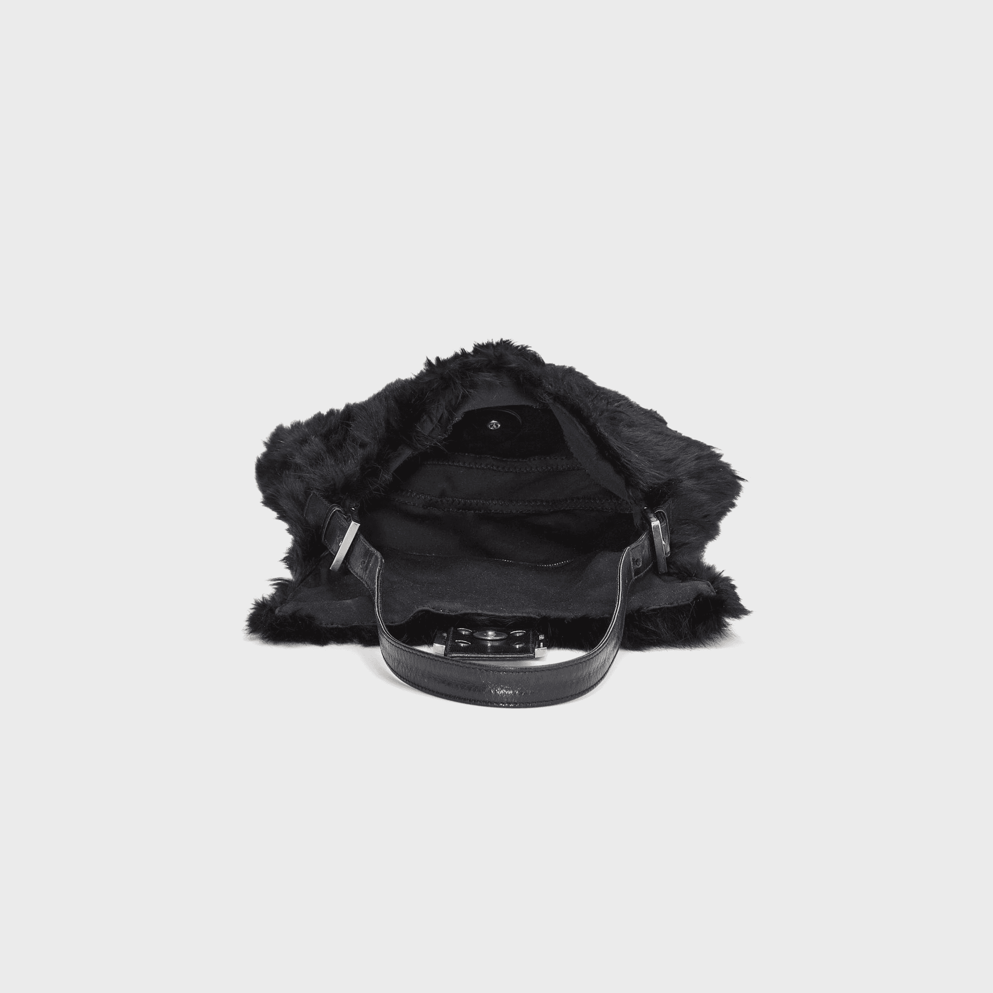 WGACA Fendi Fur Baguette - Black — Image 4
