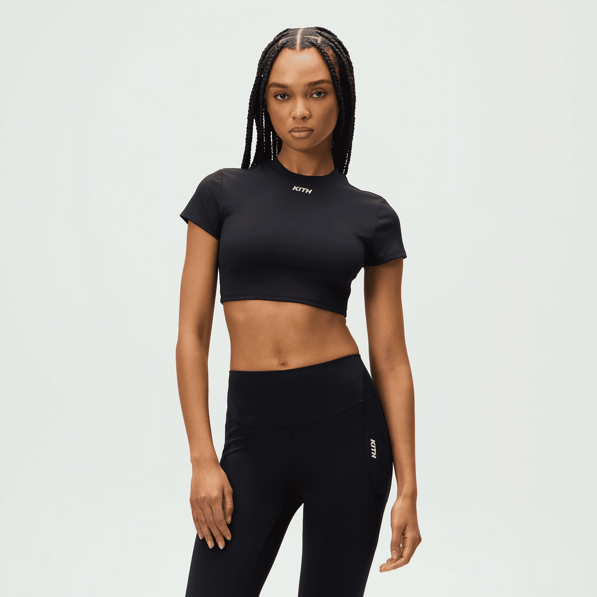 Kith Women Active Misha Crop Tee - Black — Image 4