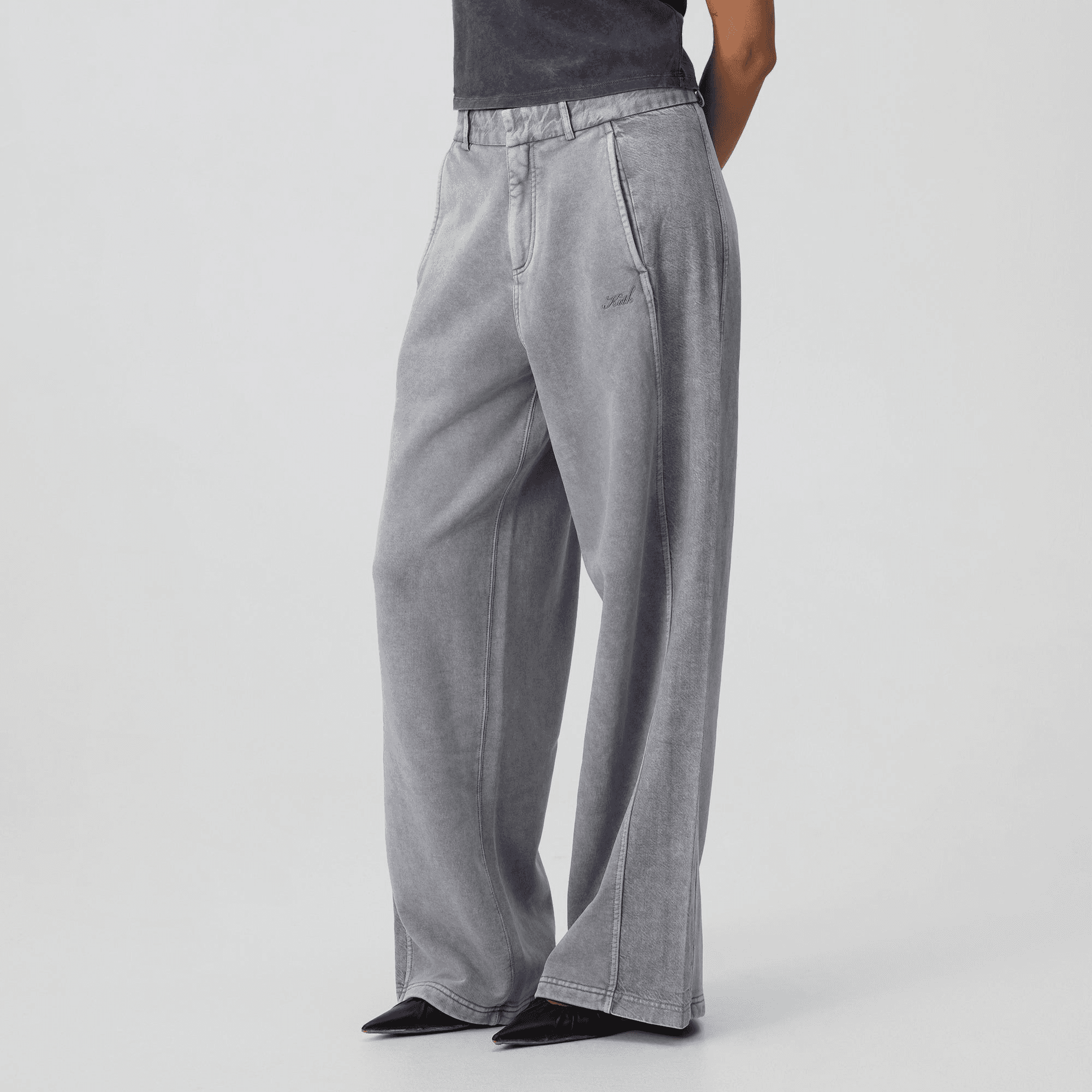 Kith Women Ryo Mixed Denim Sweatpant - Statue — Image 4