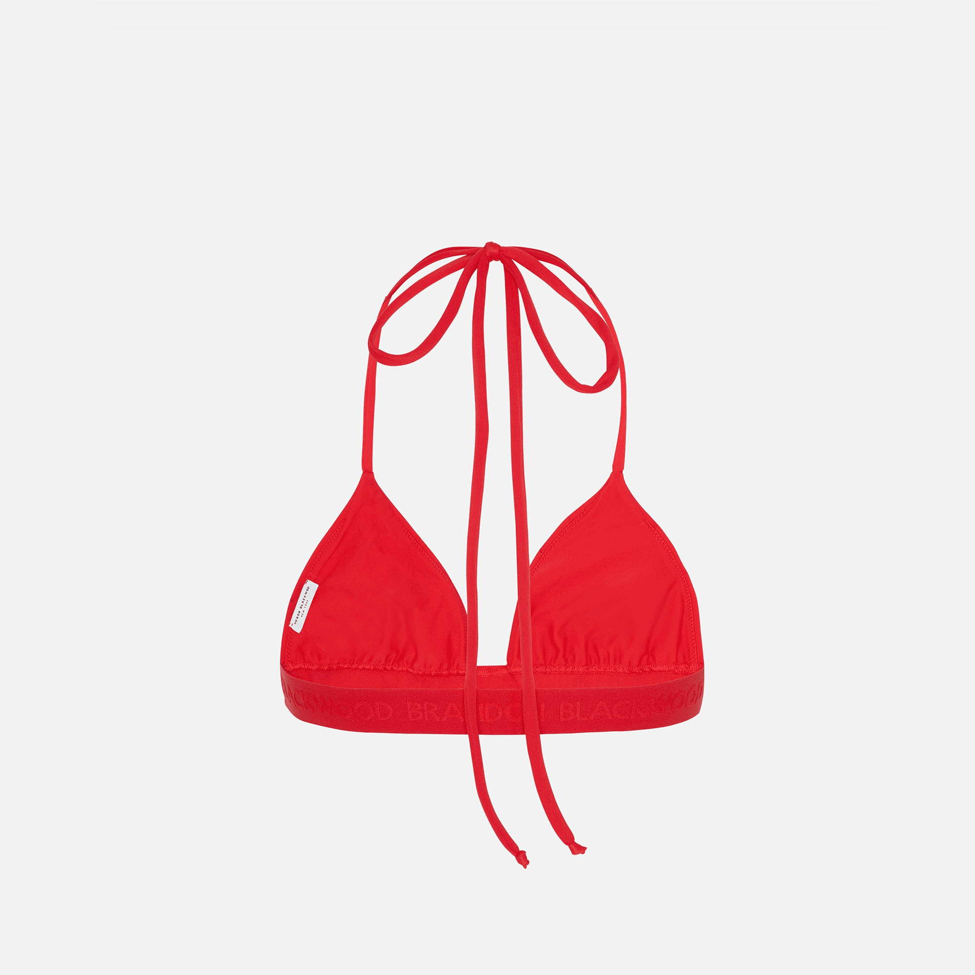 Brandon Blackwood Logo Halter Bikini Top - Red — Image 2