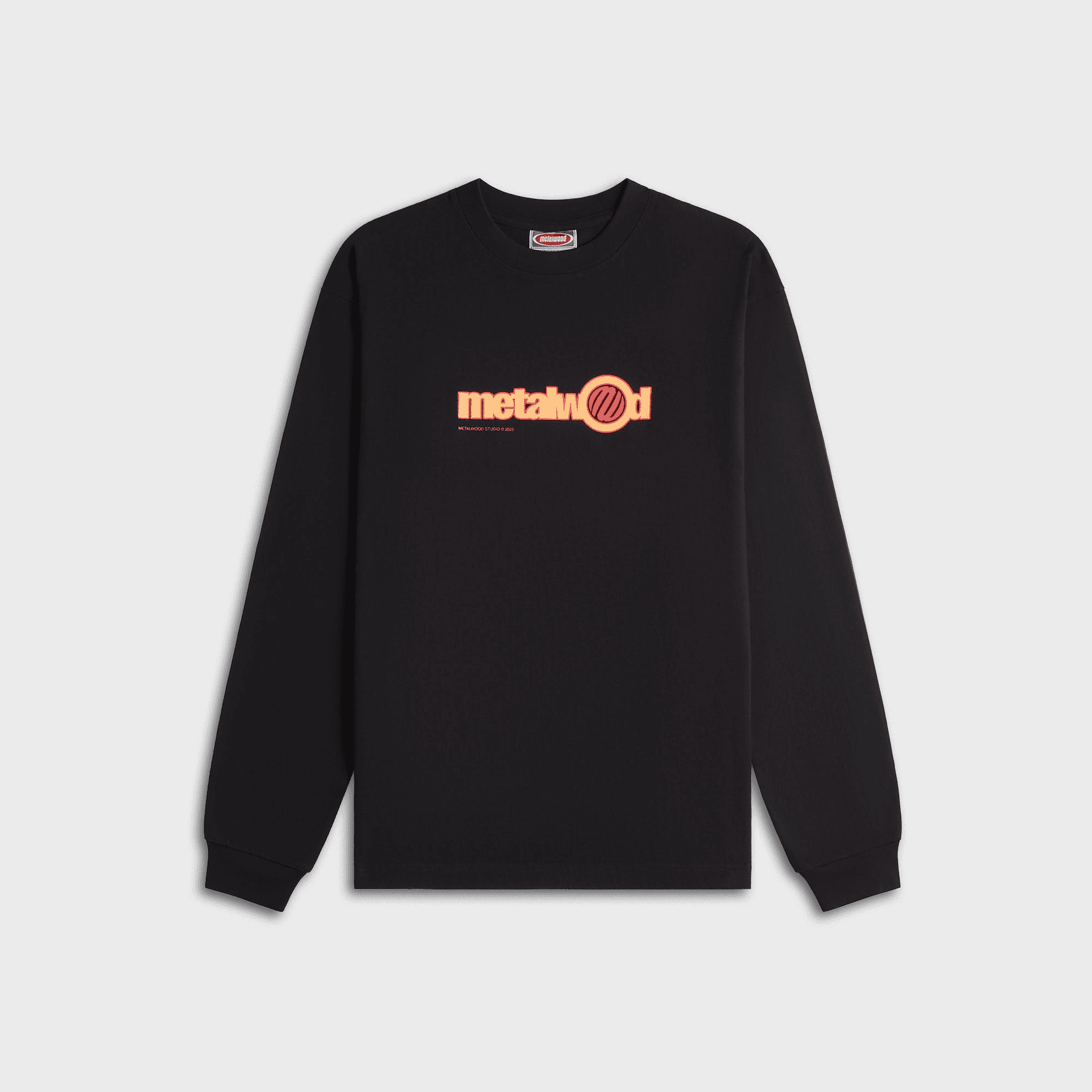 Metalwood Word Long Sleeve Tee - Black
