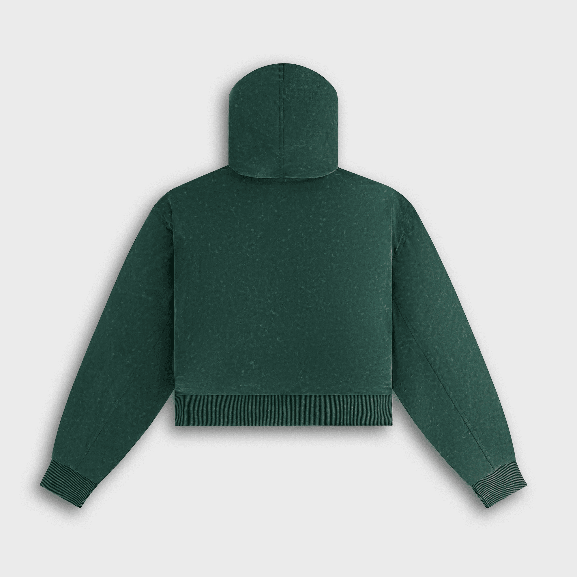 Kith Women Bex Cropped Sueded Jersey Puffer - Montane — Image 4