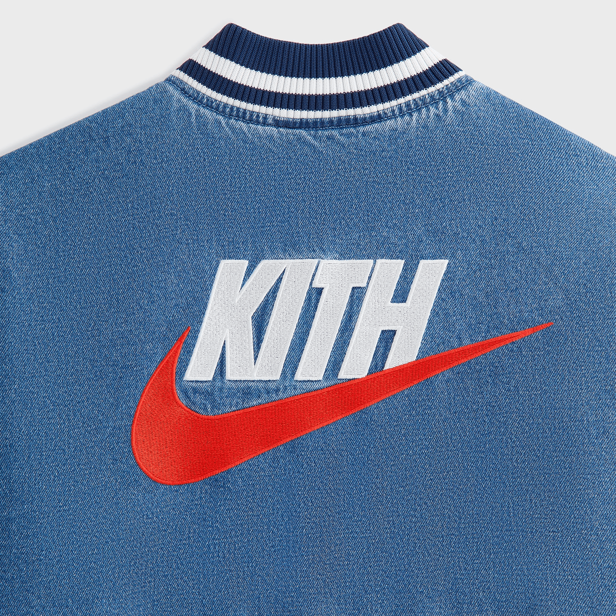 Kith Kids for Nike Denim Varsity Jacket - Mystic Navy — Image 2