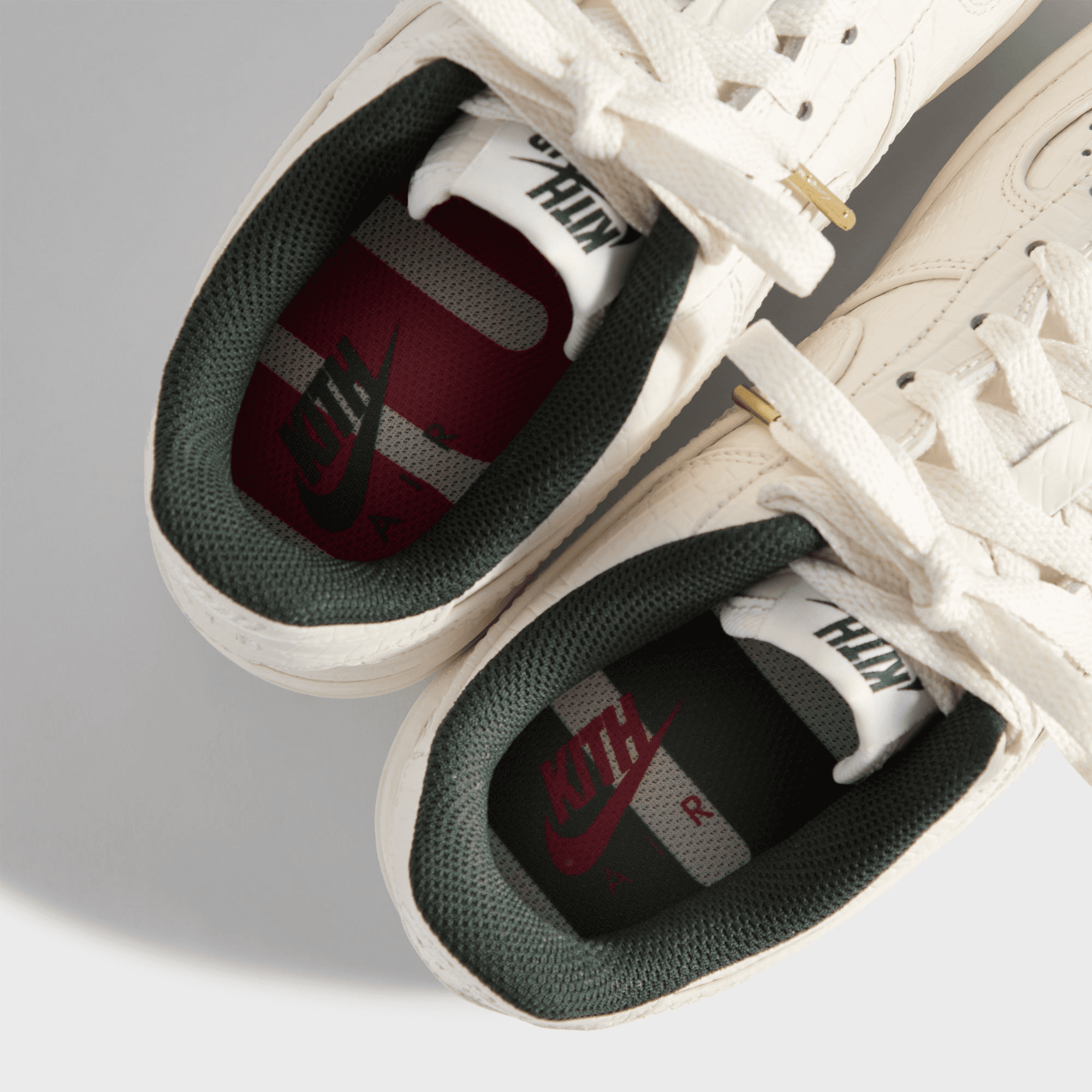 Kith for Nike GS Air Force 1 - Phantom / Black Spruce / Varsity Red — Image 2