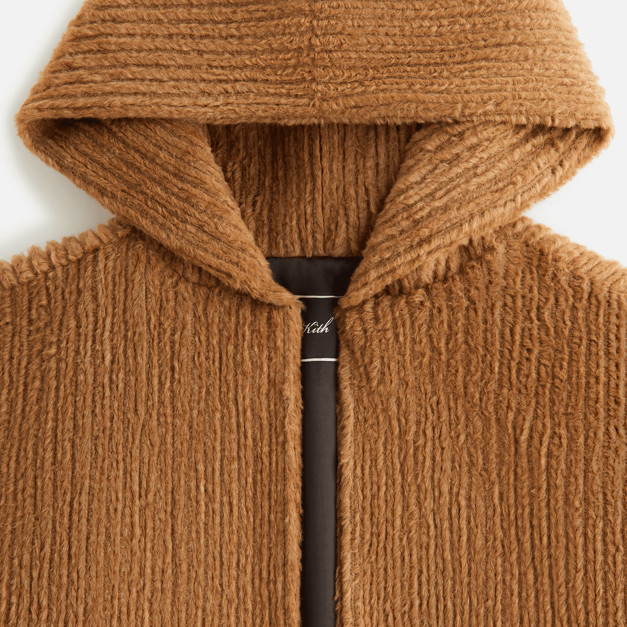Kith Women Harlyn Hooded Fur Jacket - Millet — Image 3
