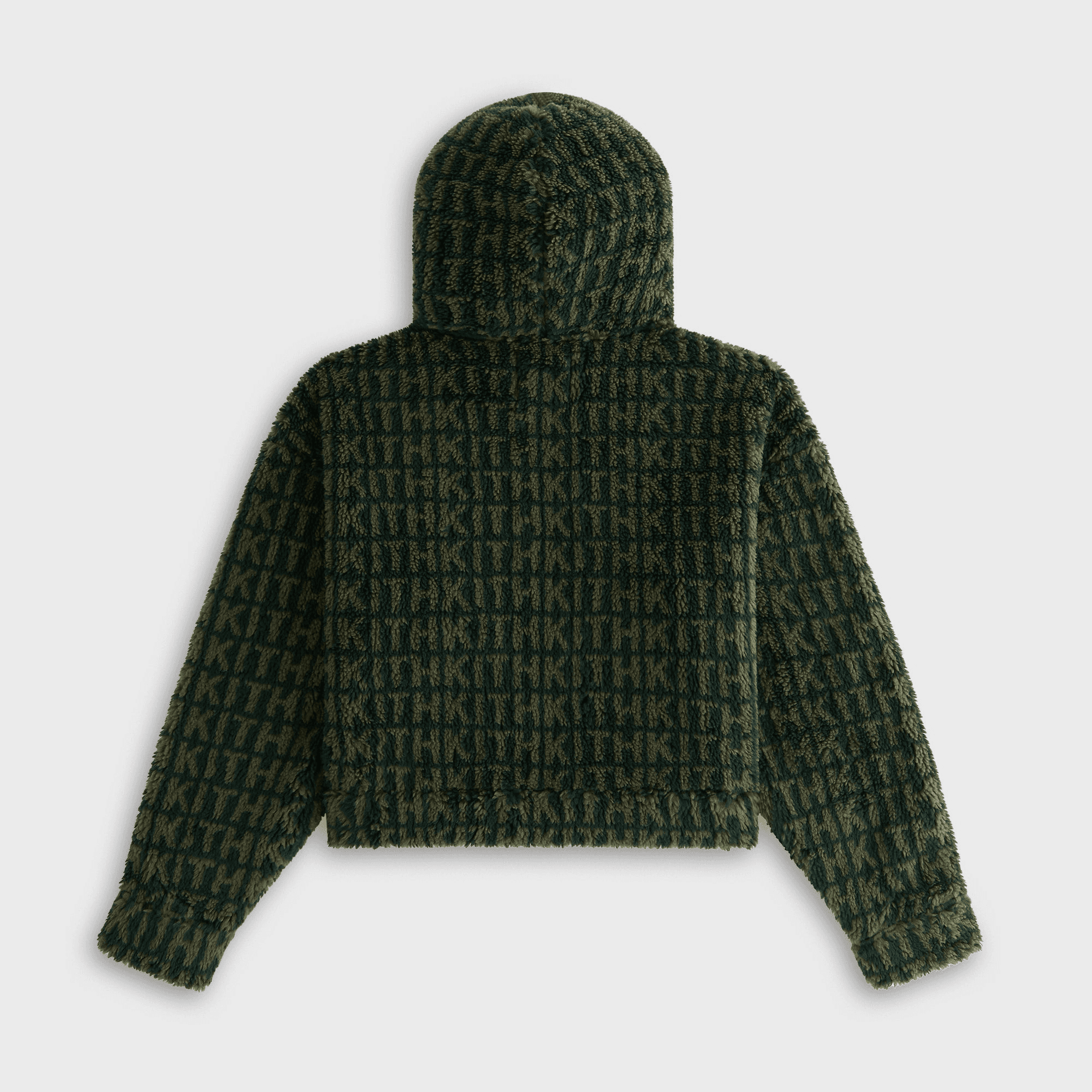 Kith Women Sylas Sherpa Monogram Zip Hoodie - Stadium — Image 4