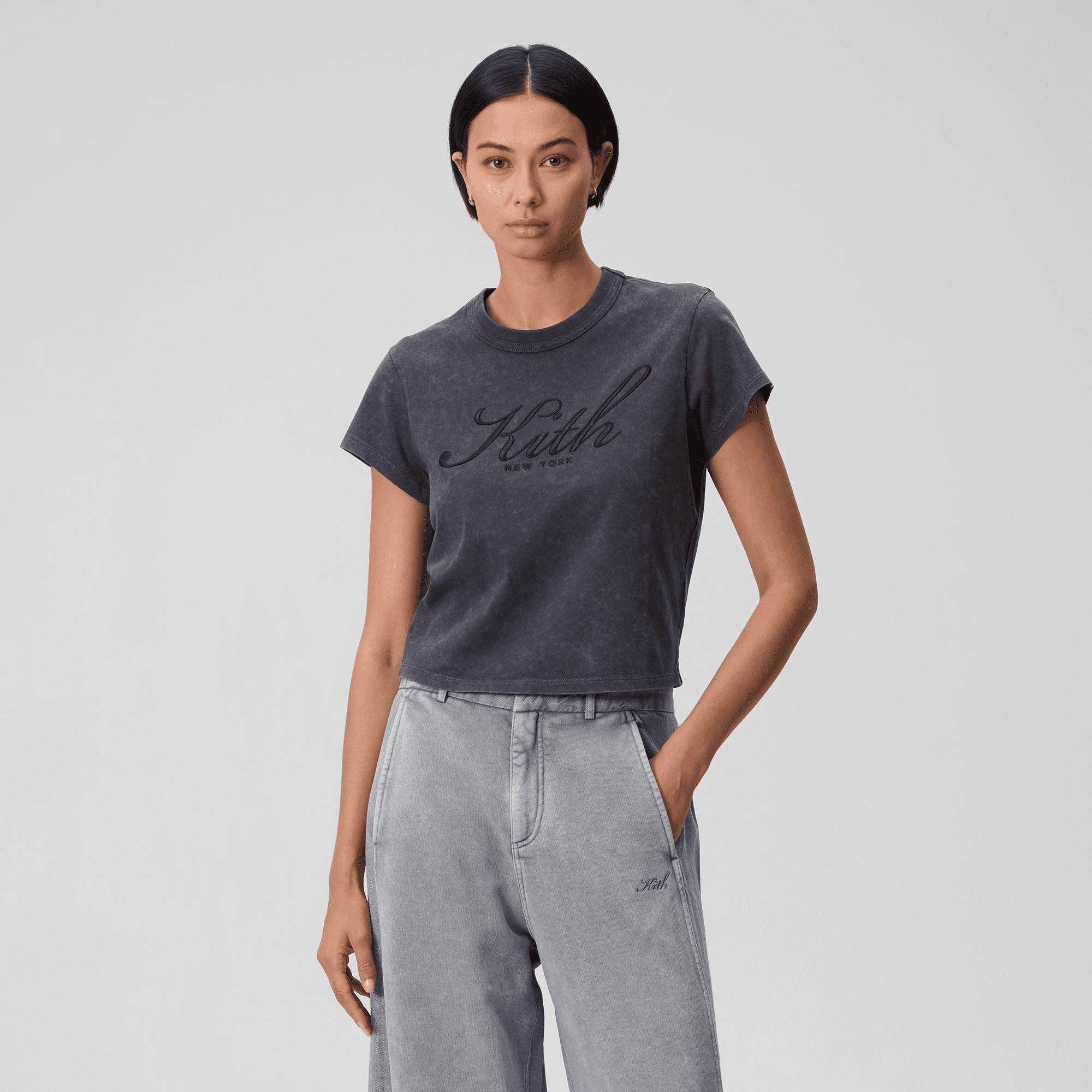 Kith Women Mulberry Script Vintage New York Tee - Black — Image 5