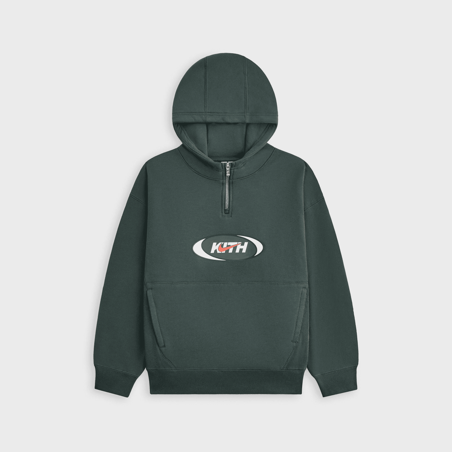 Kith Kids for Nike Quarter Zip Hoodie - Black Spruce — Image 6
