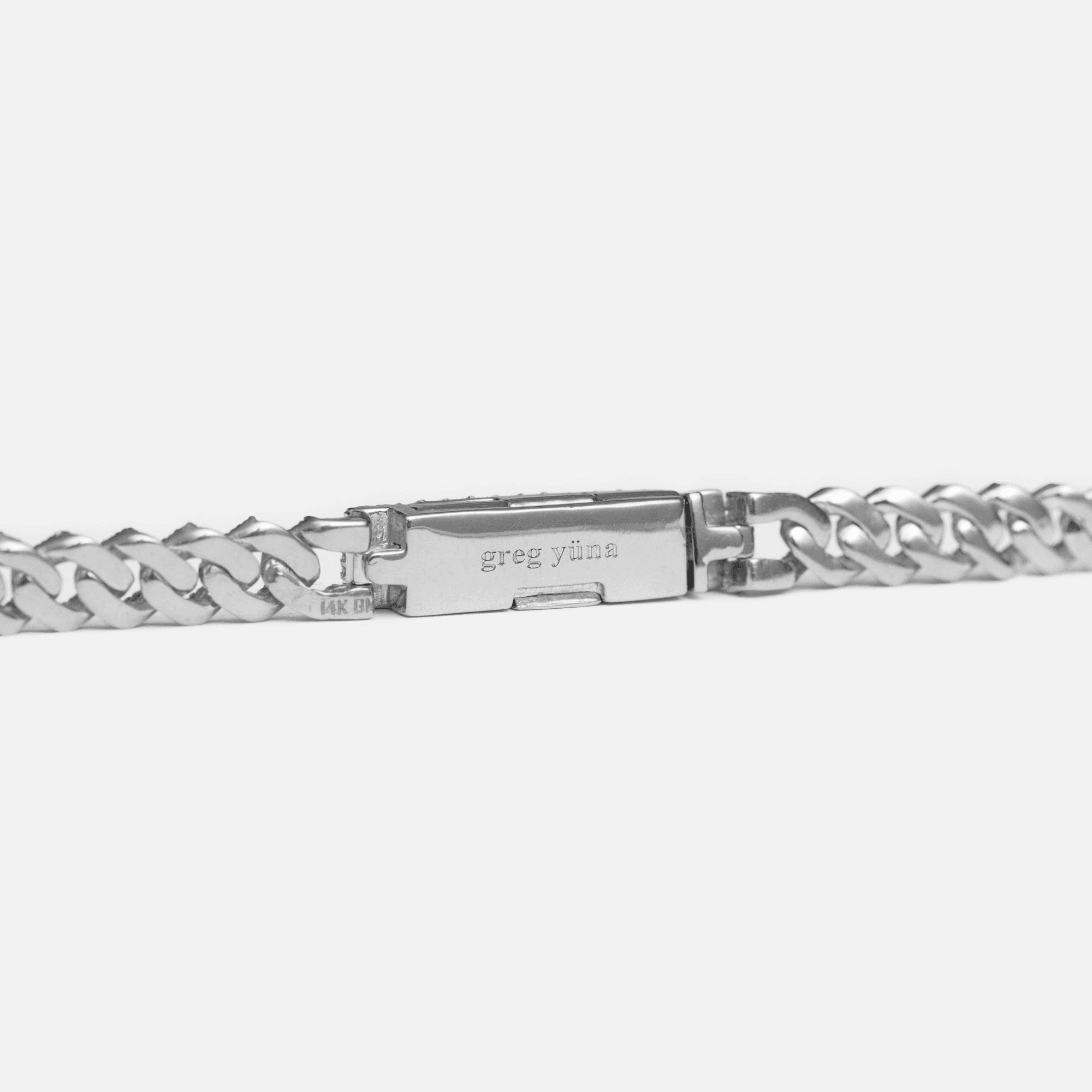 Greg Yuna Baby Cuban Chain 22 inches - White Gold — Image 4