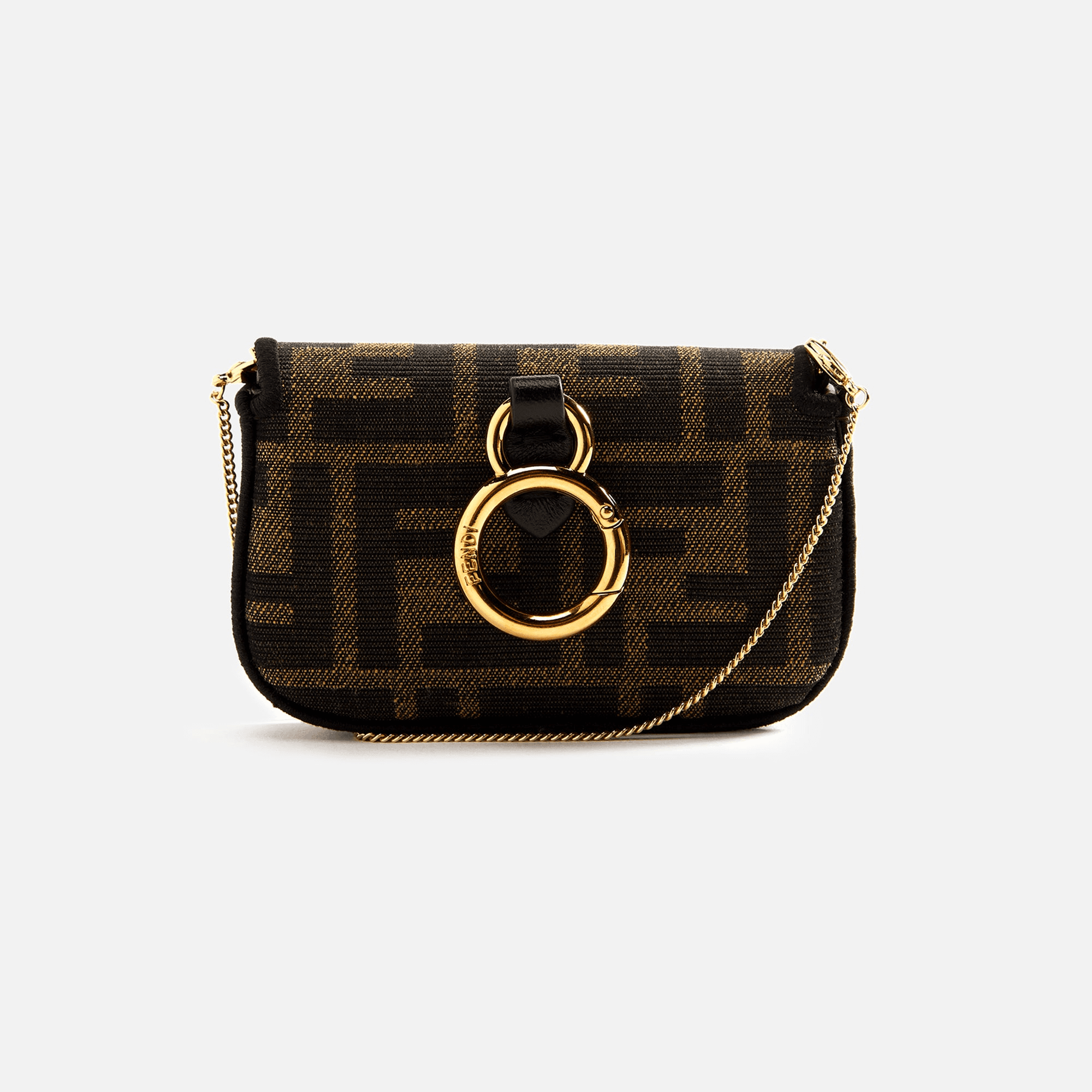 WGACA Fendi Zucca Convertable Bag Charm Nano - Brown — Image 2