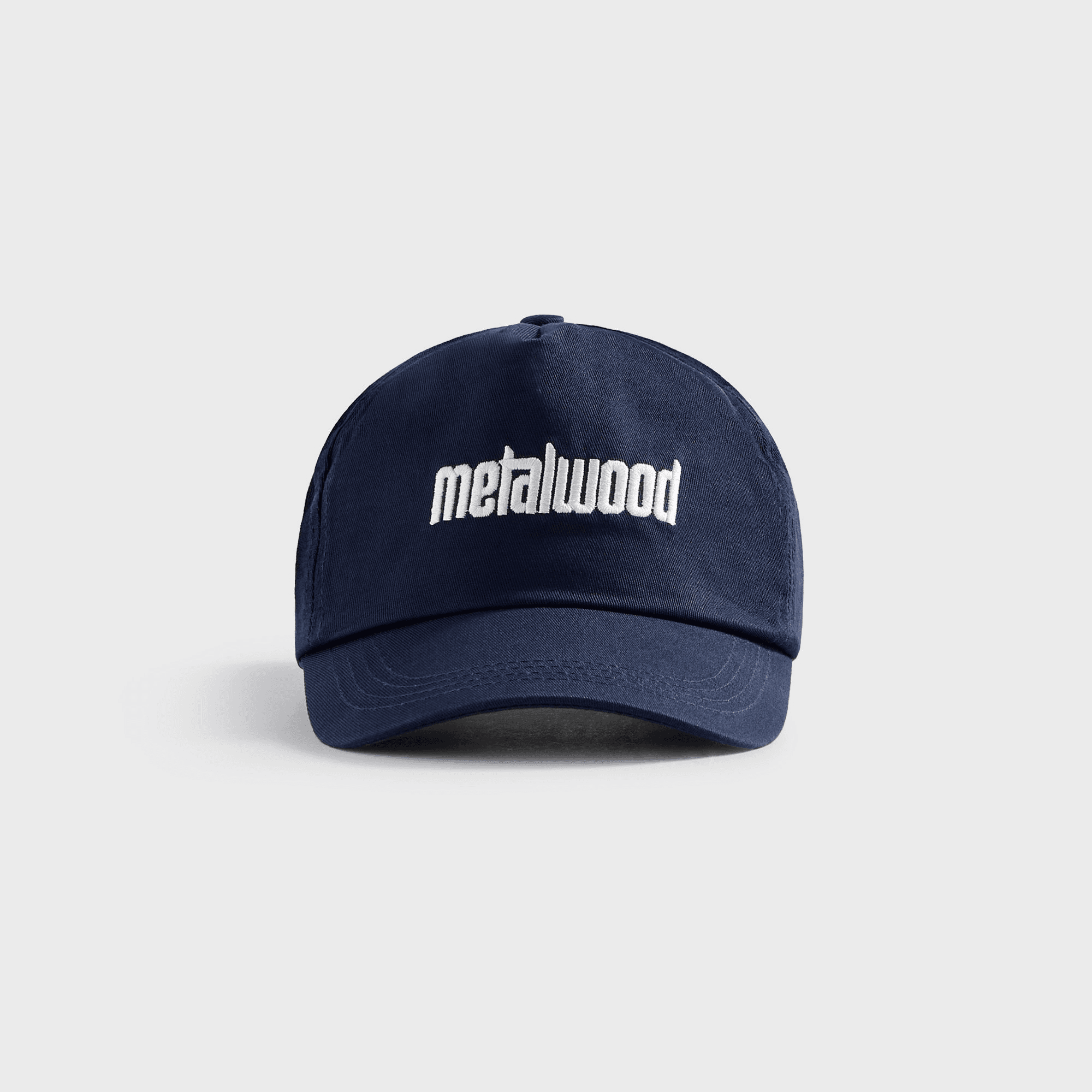 Metalwood Metal Logo 5 Panel Cap - Navy - Image 1