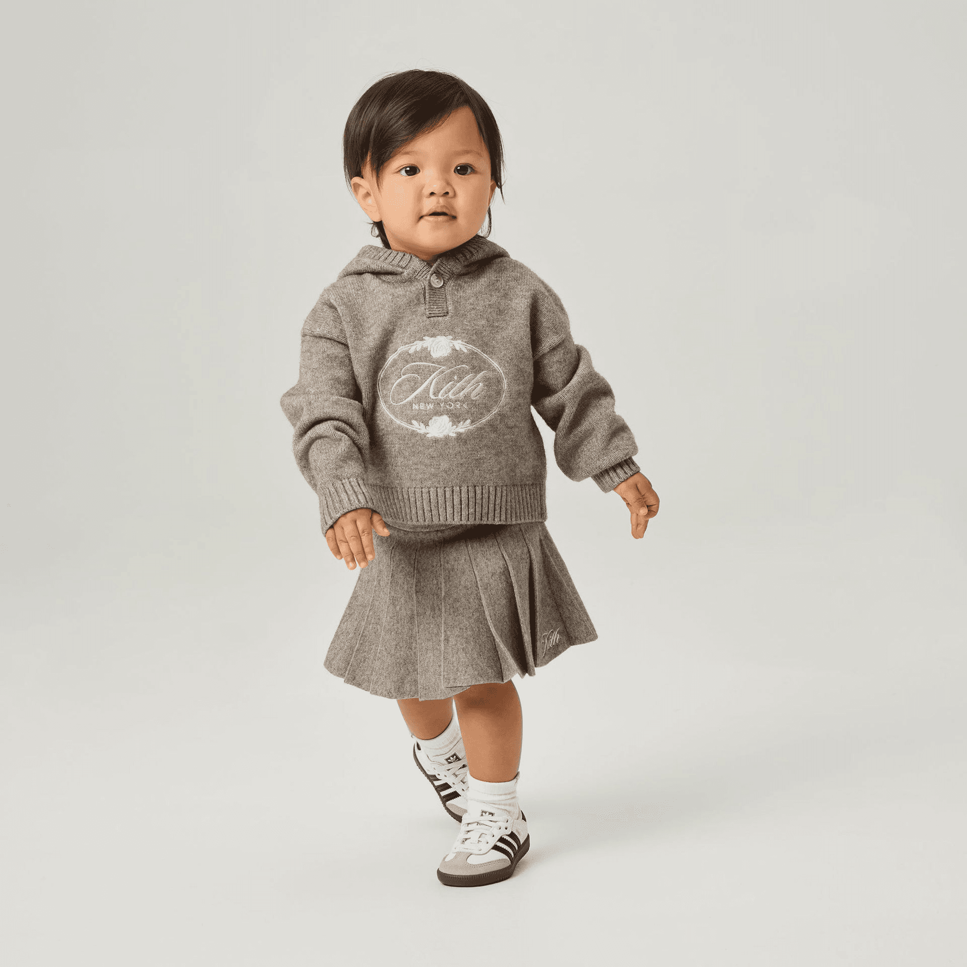 Kith Baby Nelson Sweater Hoodie - Graphite — Image 6