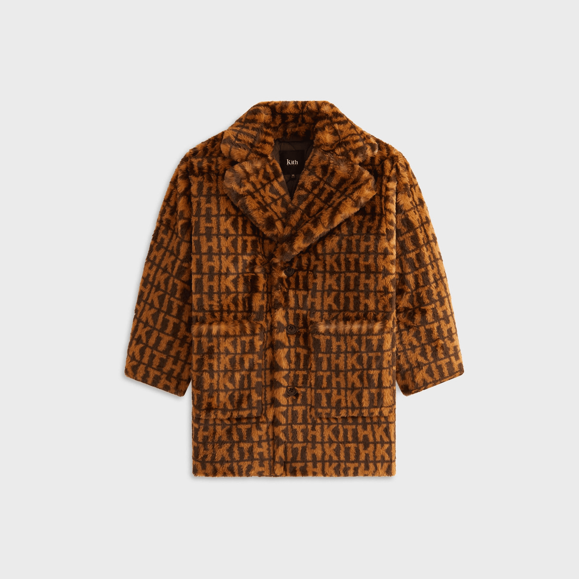 Kith Kids Faux Fur Monogram Royce Coat - Legacy — Image 6