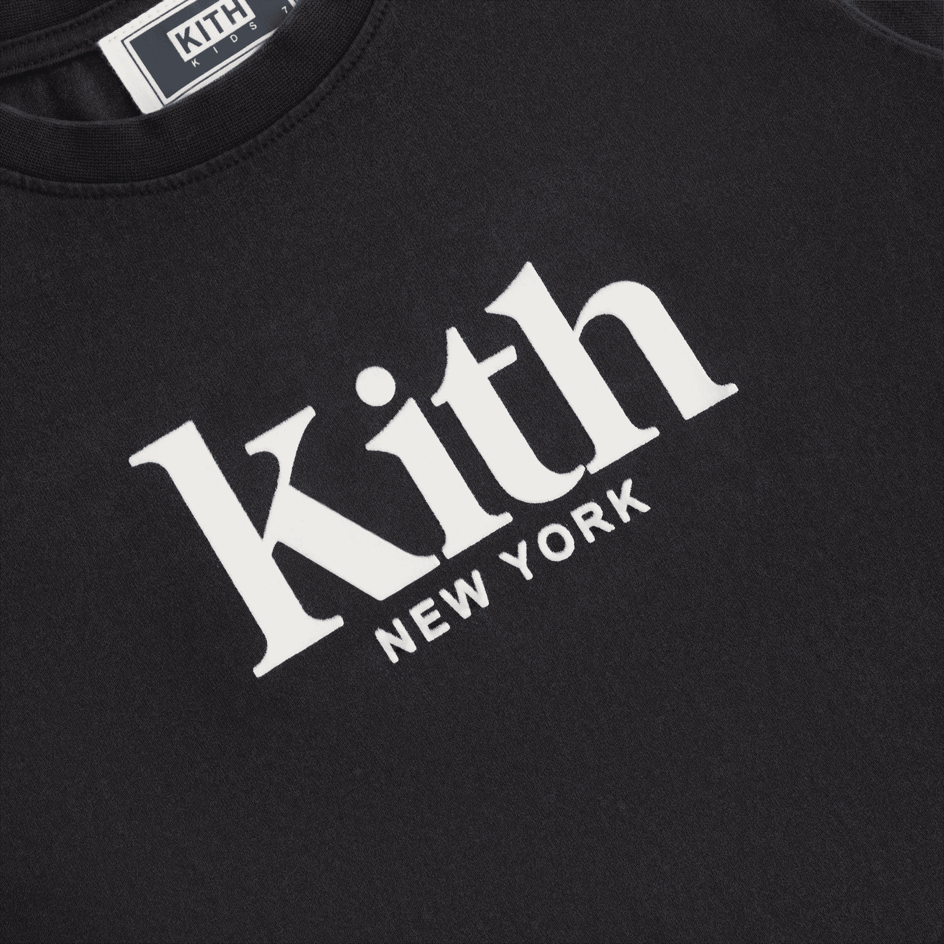 Kith Kids Serif Vintage Tee - Black — Image 3