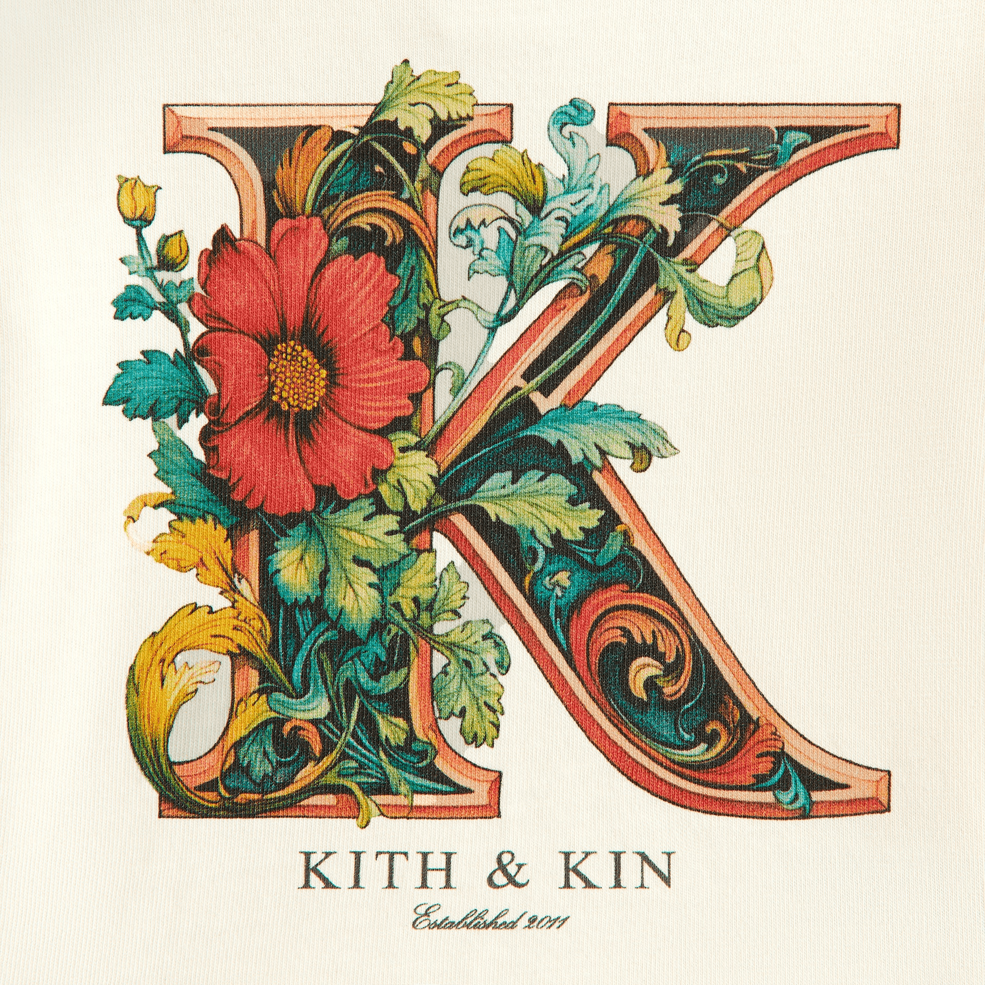 Kith Baby Floral K Tee - Sandrift — Image 2