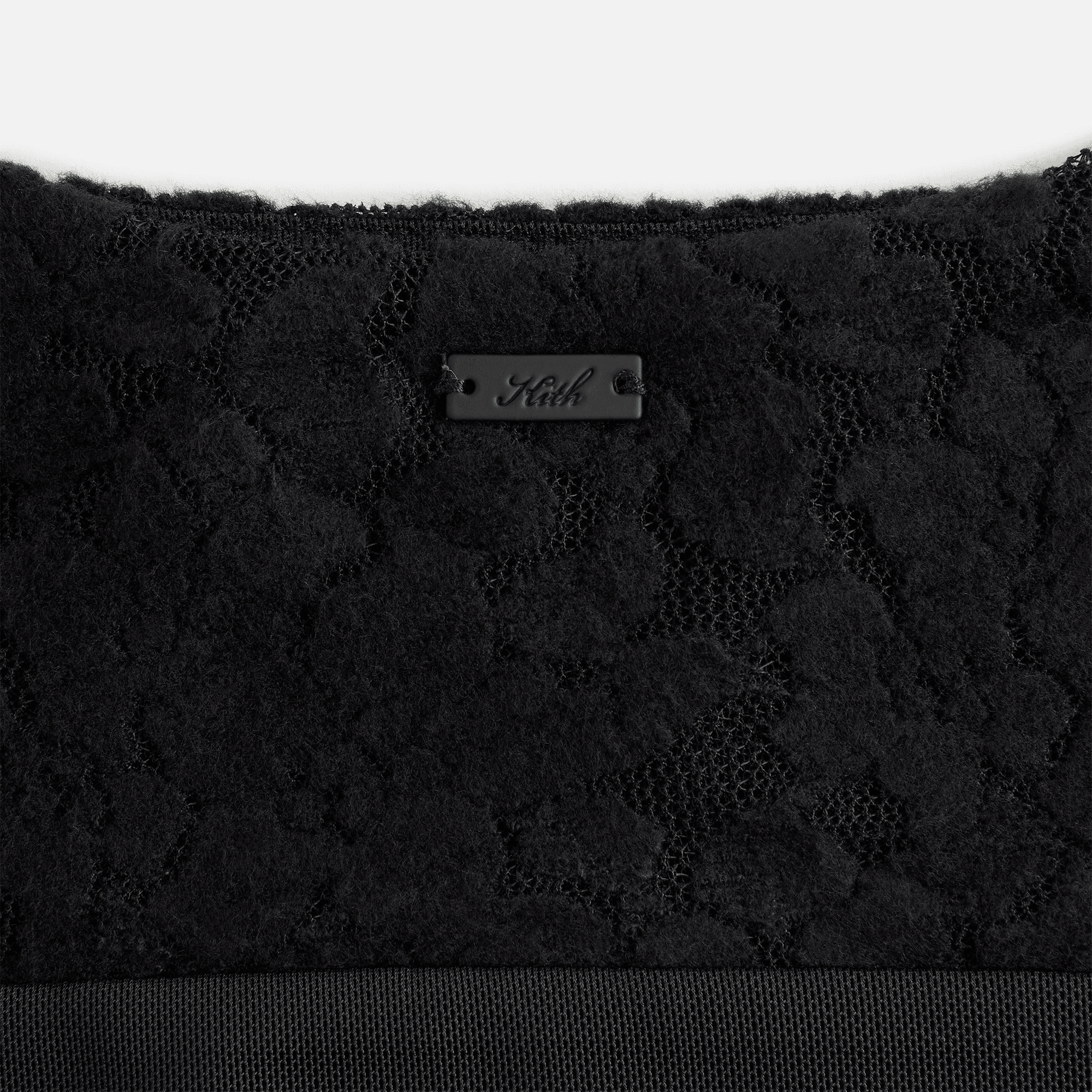 Kith Women Liyah Plush Lace Mesh Tank - Black — Image 3