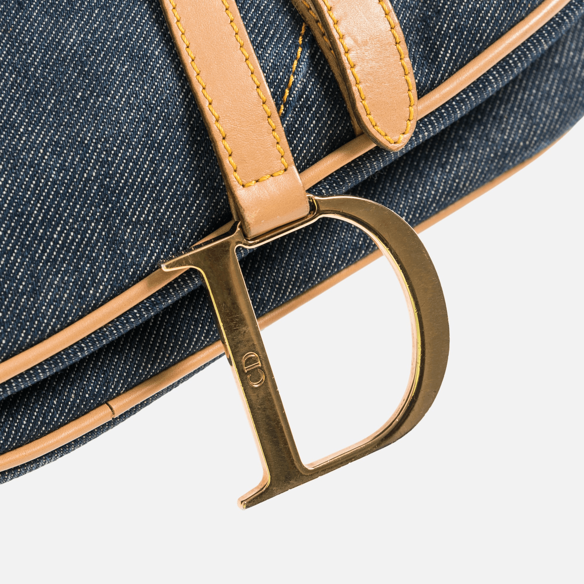 Dior Oblique Saddle Bag - Denim — Image 3