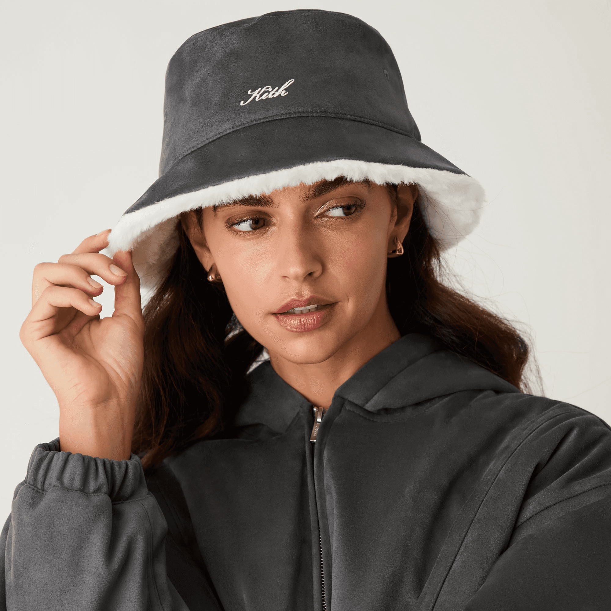 Kith Women Microsuede Bucket Hat - Asteroid — Image 3