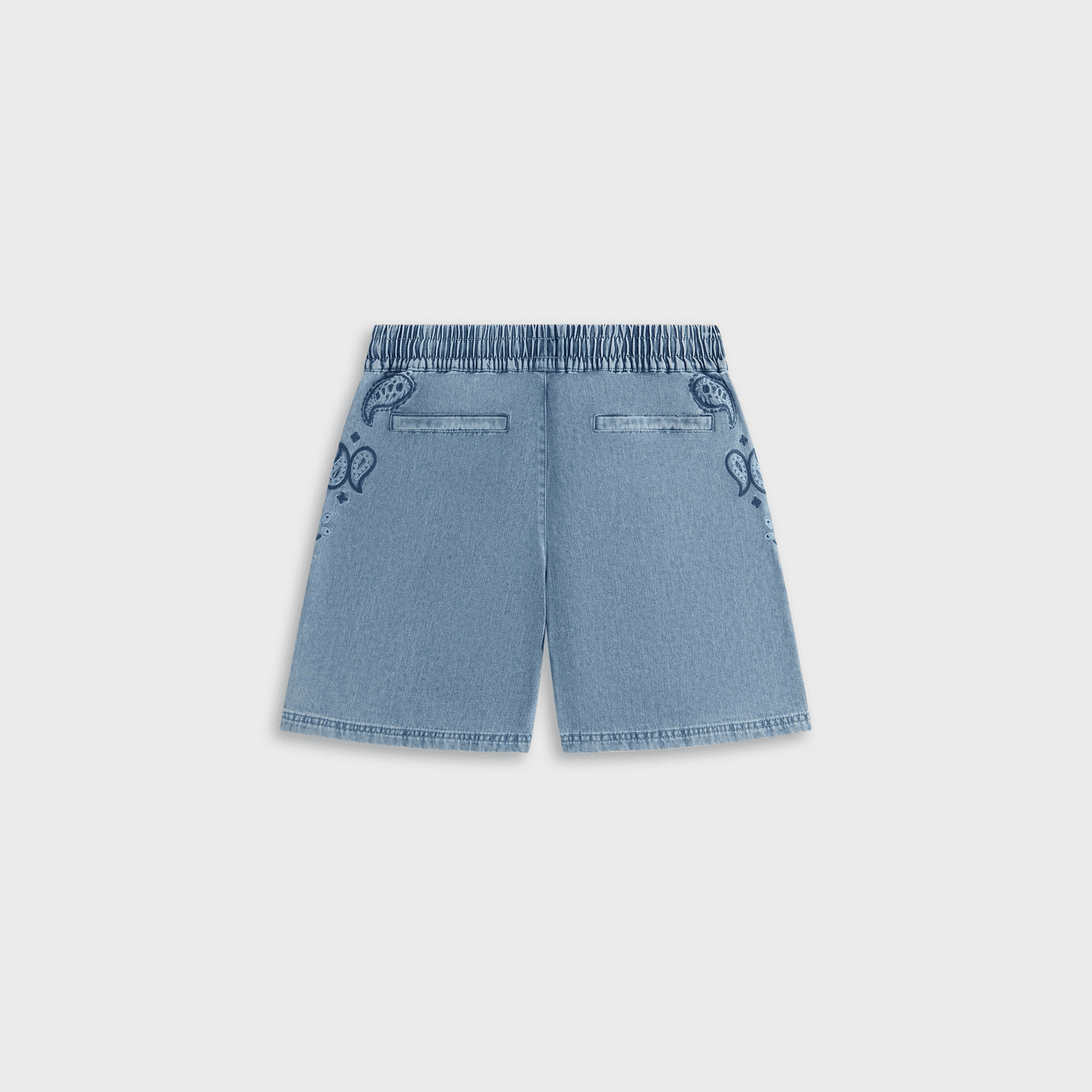 Kith Kids Floral Paisley Chambray Apollo Short - Kent Light Wash — Image 4