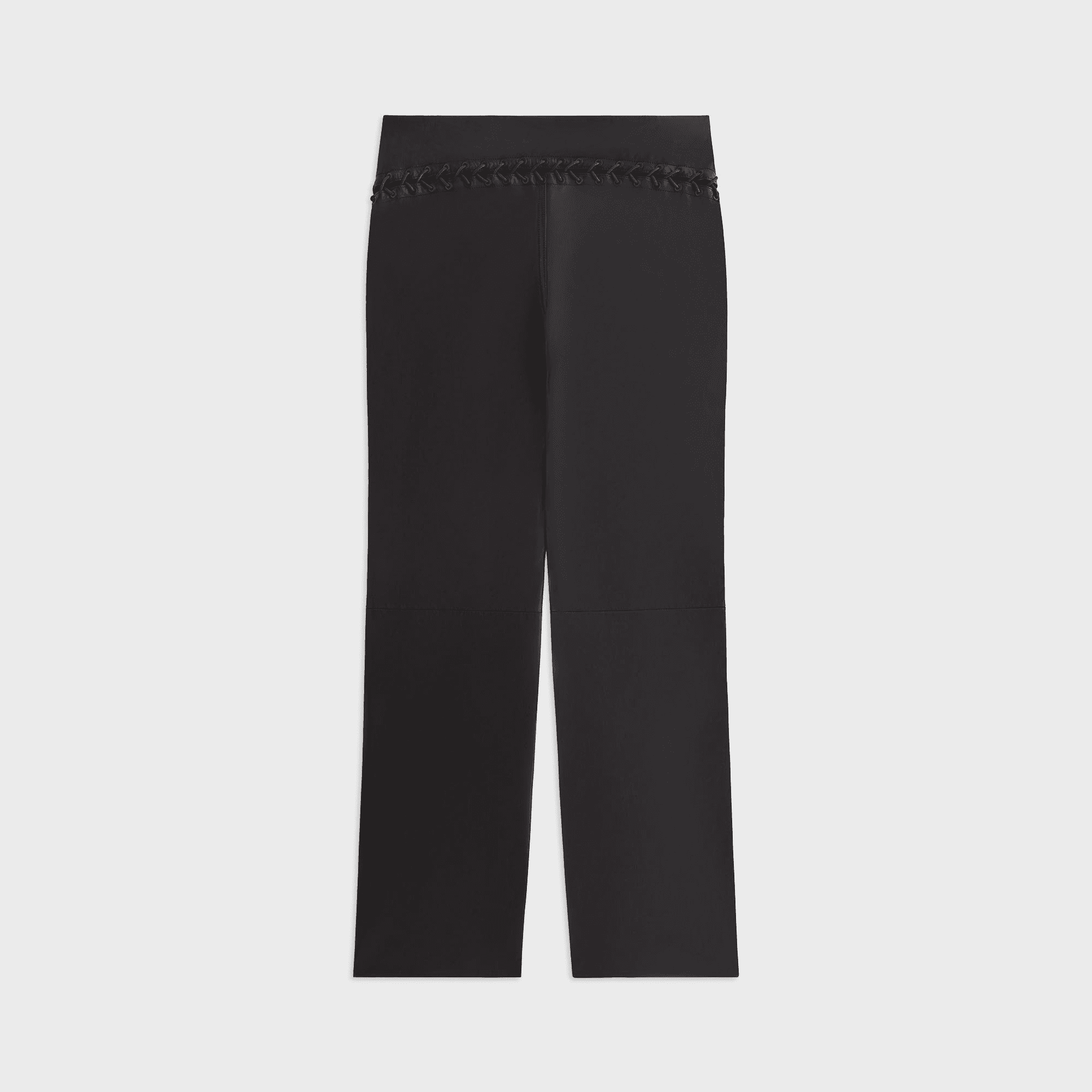 Lisa for Kith Women Cerise Leather Lace Up Pant - Black — Image 5