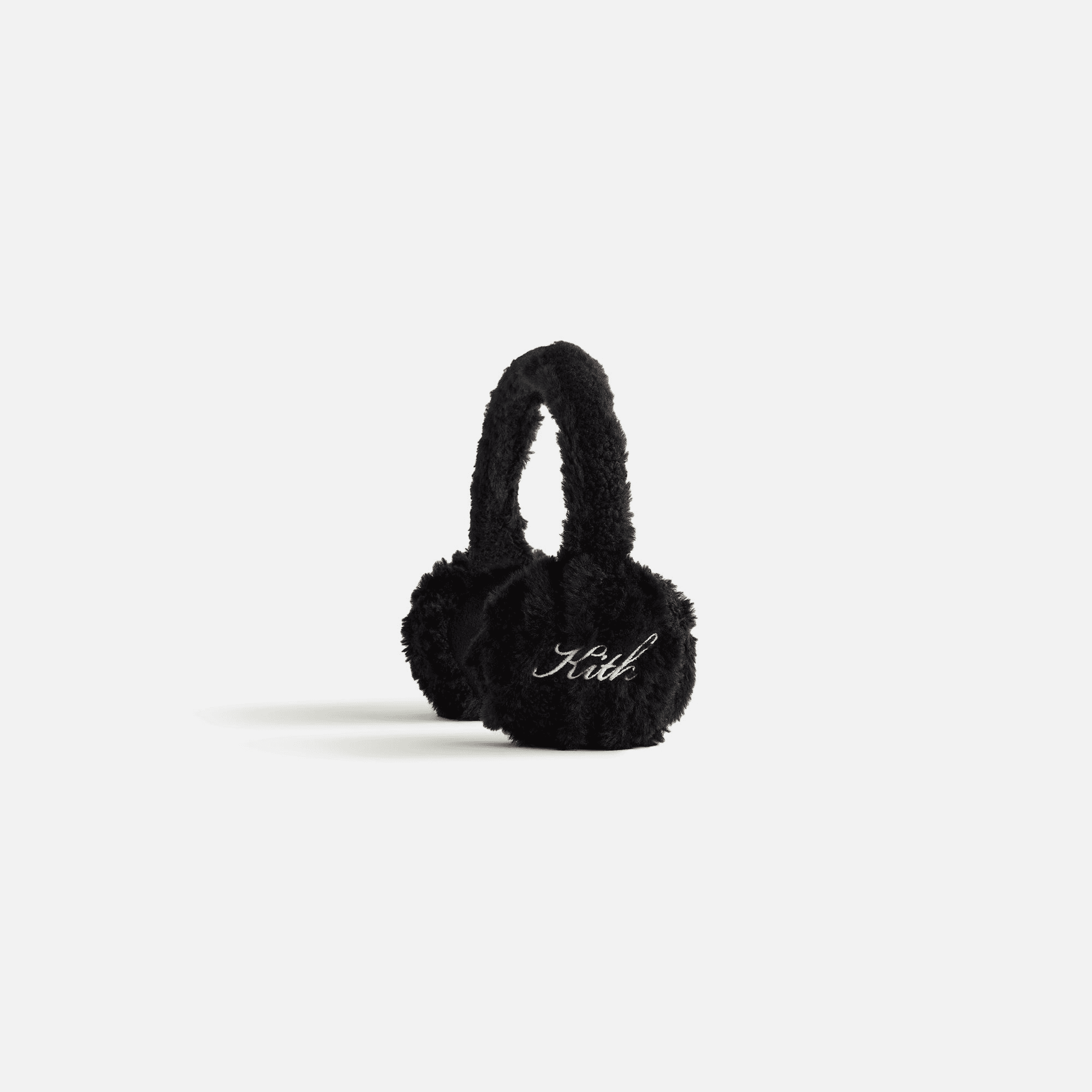 Kith Women Shearling Cable Knit Ear Muff - Black — Image 4