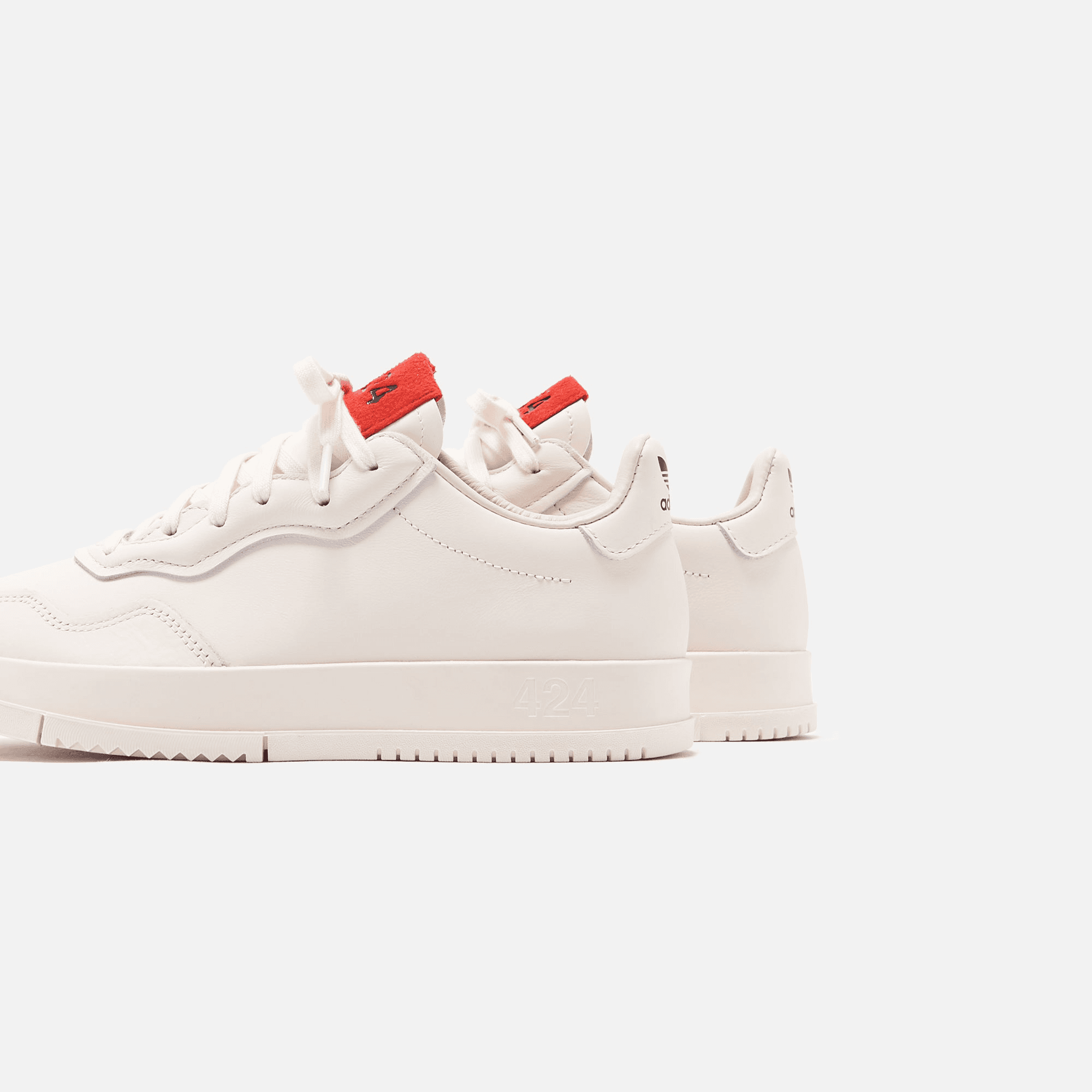 adidas Consortium x  424 SC Premiere - Core White / Scarlet — Image 3