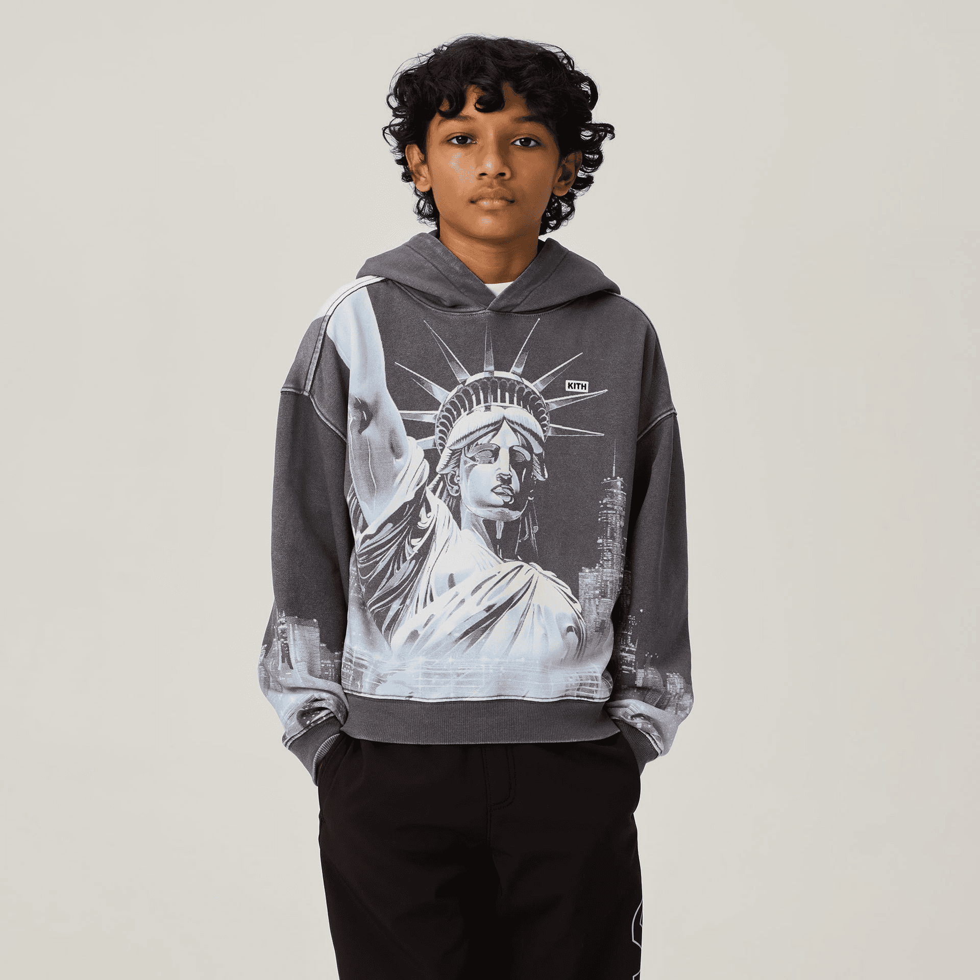 Kith Kids Statue of Liberty Hoodie - Black — Image 6