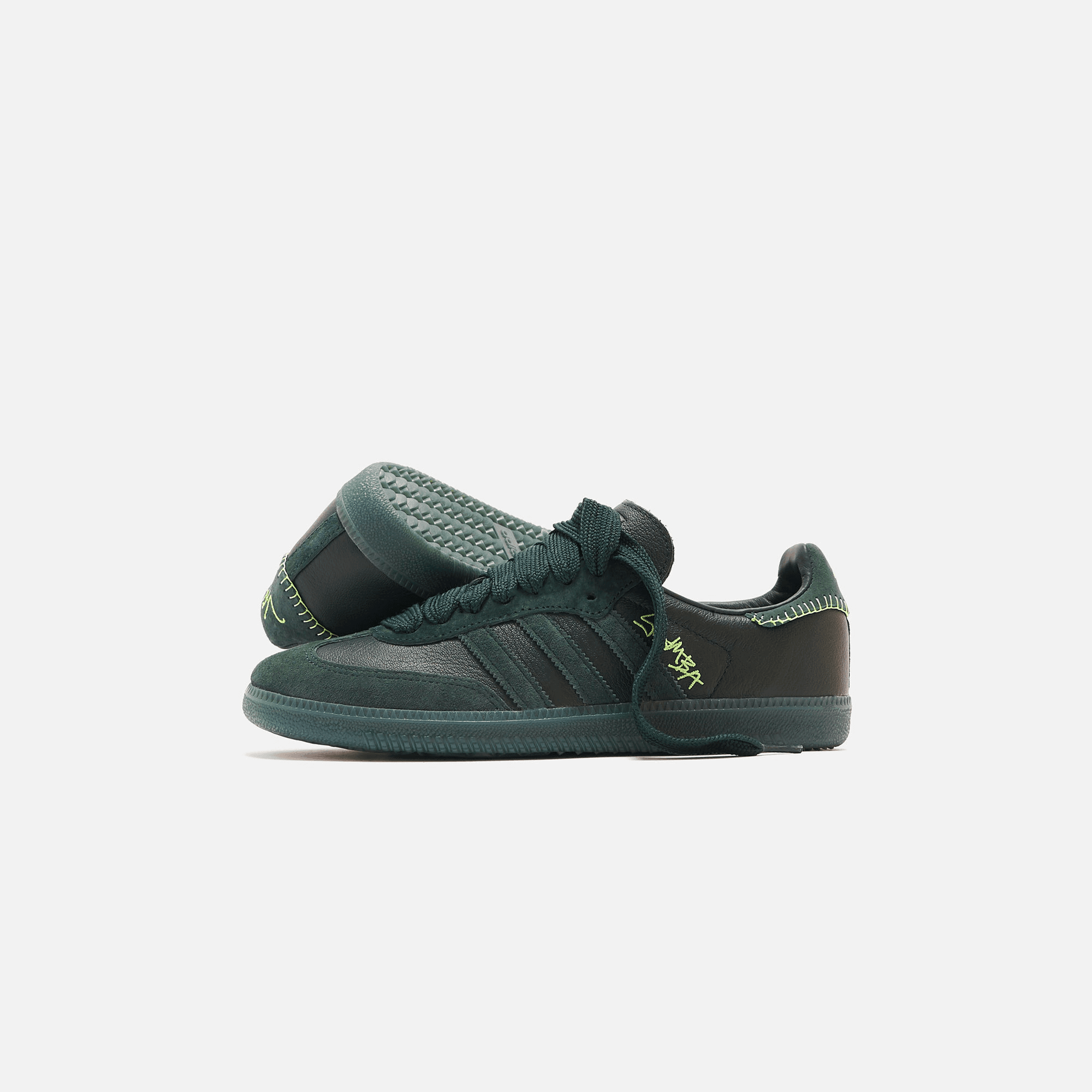 adidas Consortium x Jonah Hill Samba - Green Night / Mineral Green / Ecru Tint — Image 3
