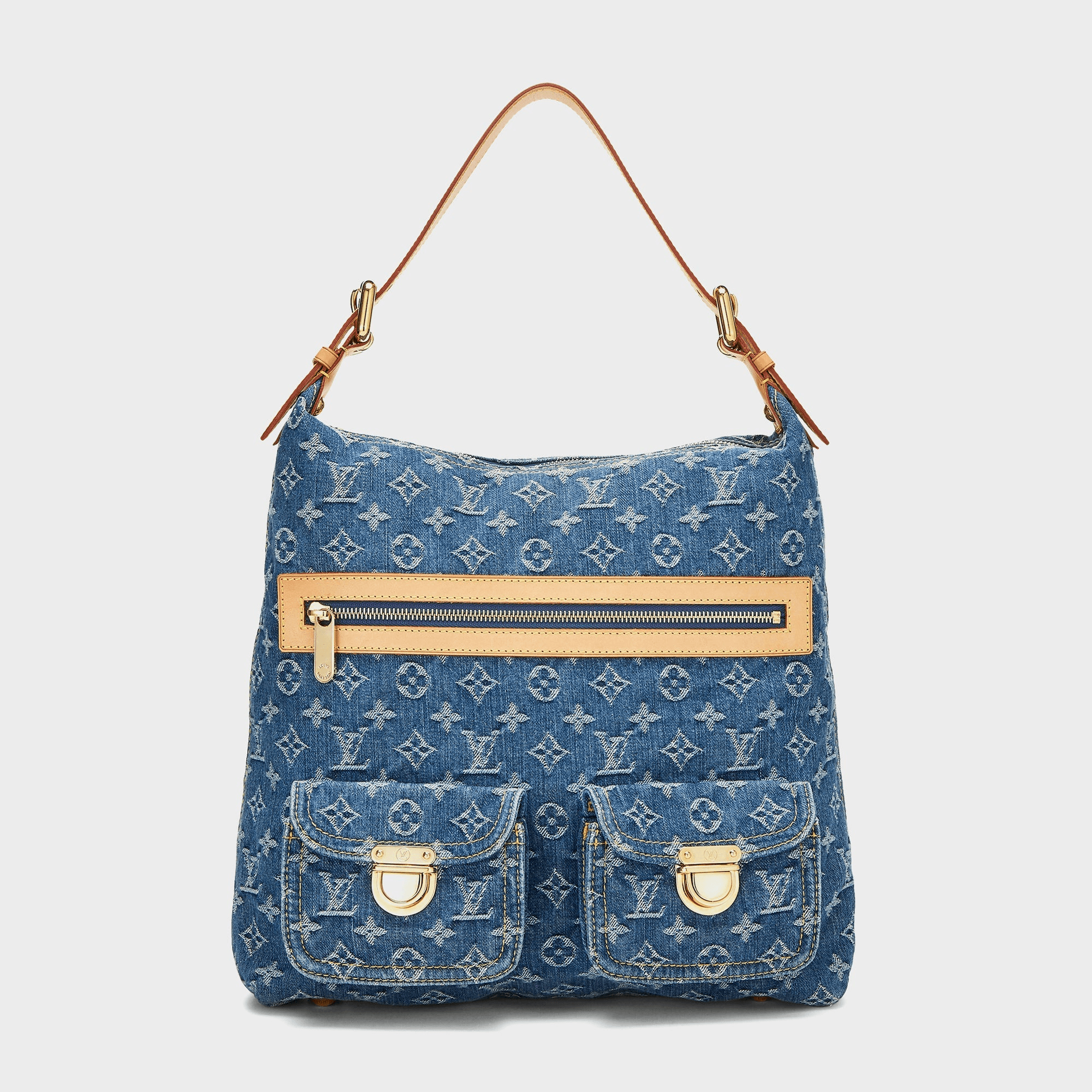 WGACA Louis Vuitton Denim Baggy Gm - Blue